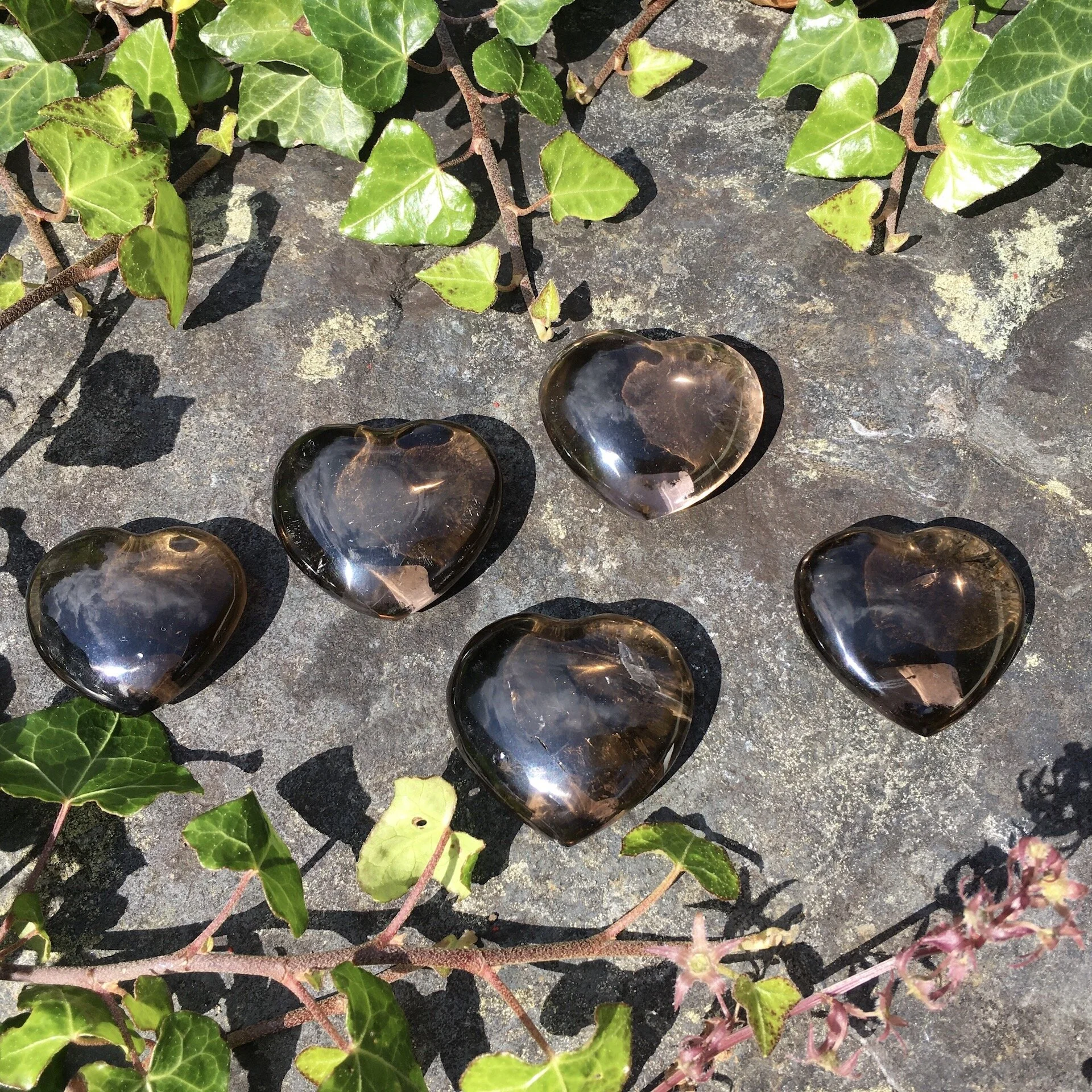 Smoky Quartz Heart 40mm