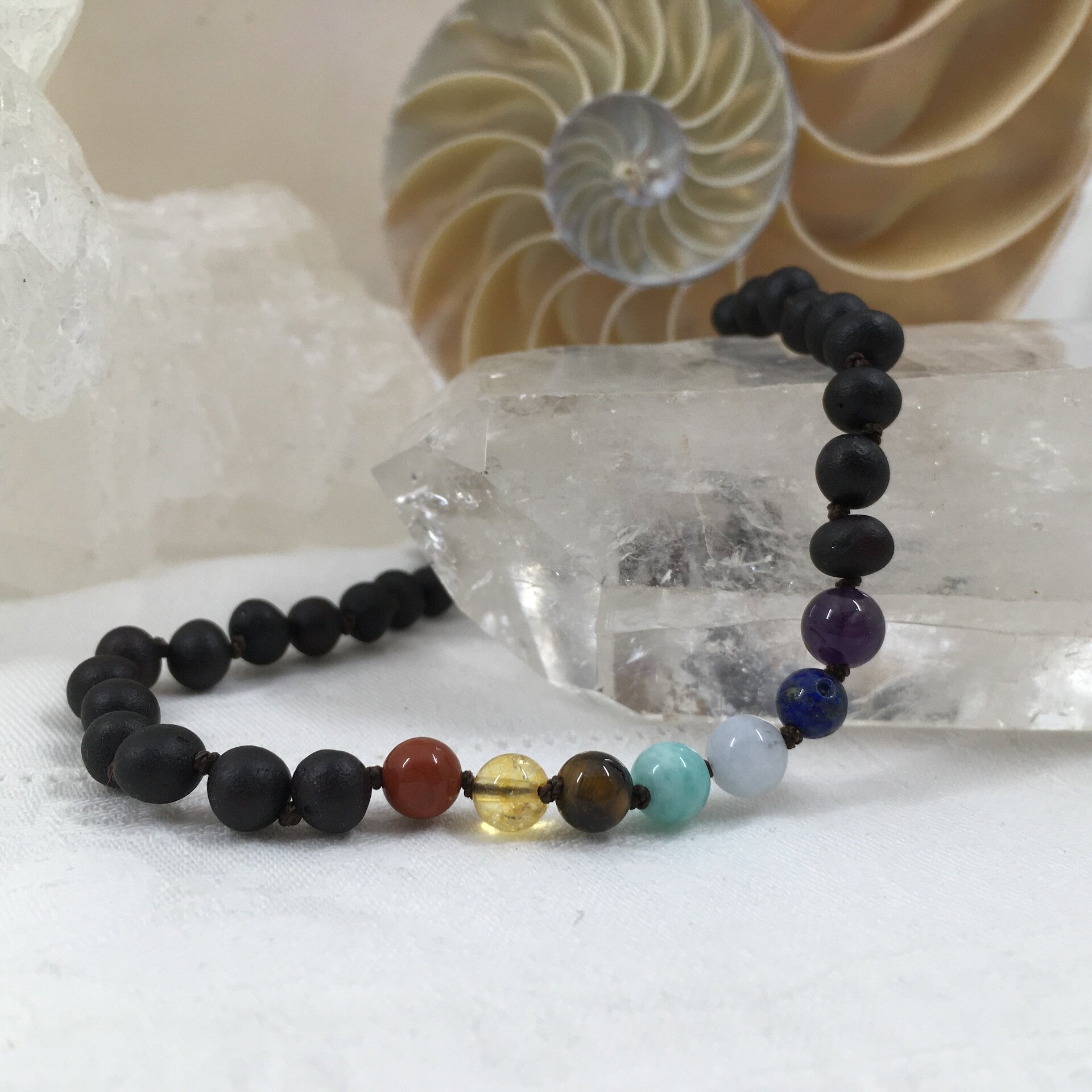 Cherry Amber Chakra Necklace 40cm - child, teen, adult