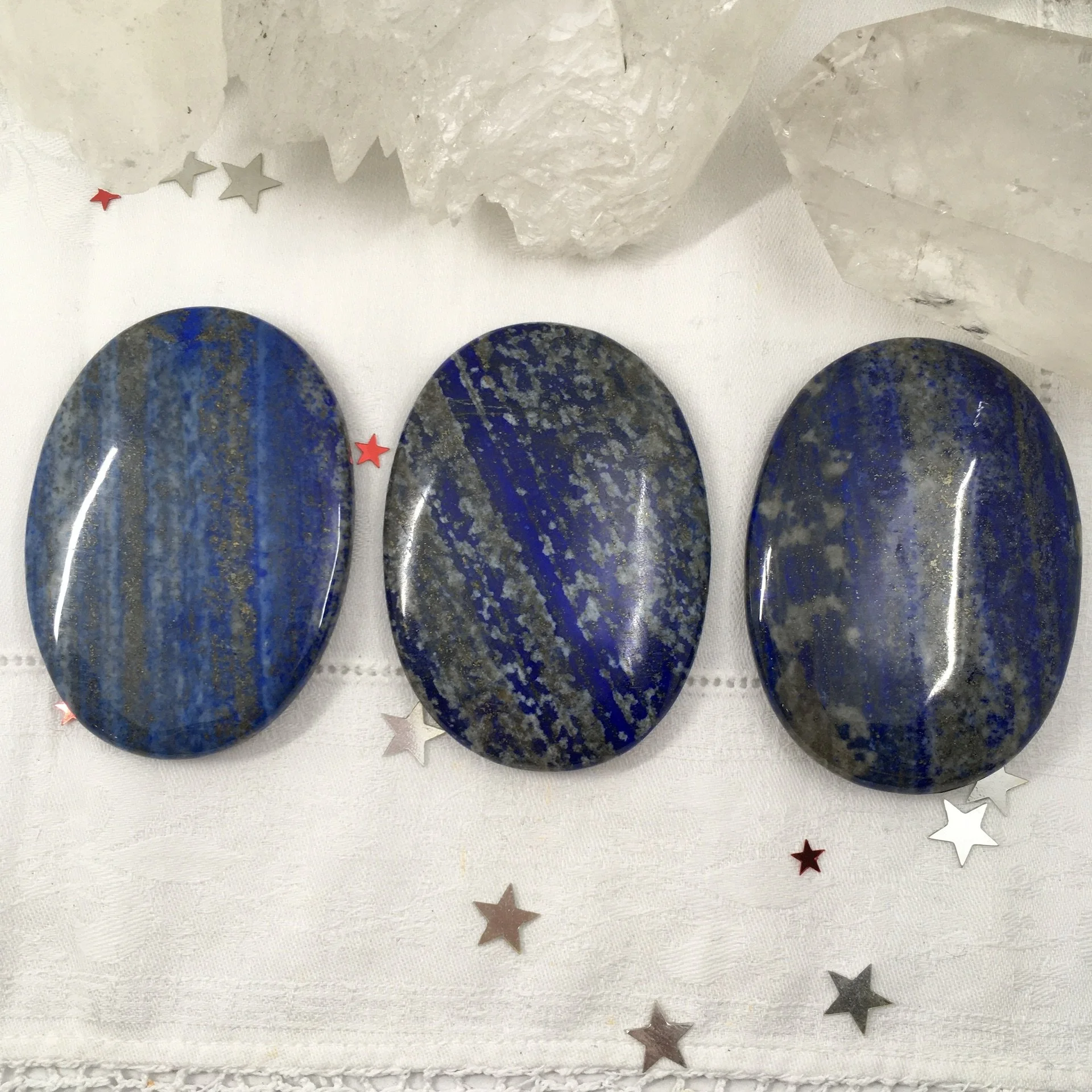 Lapis Lazuli Palmstones 1-3 *