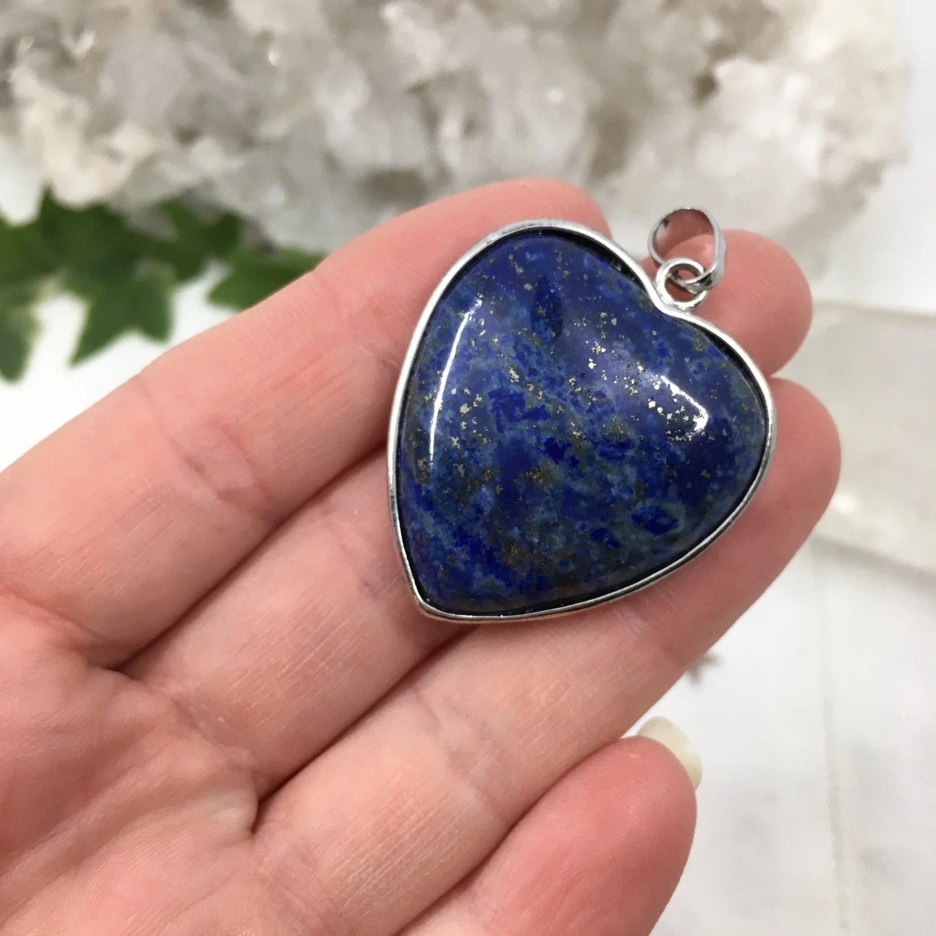 Lapis heart pendant silvertone b.jpeg