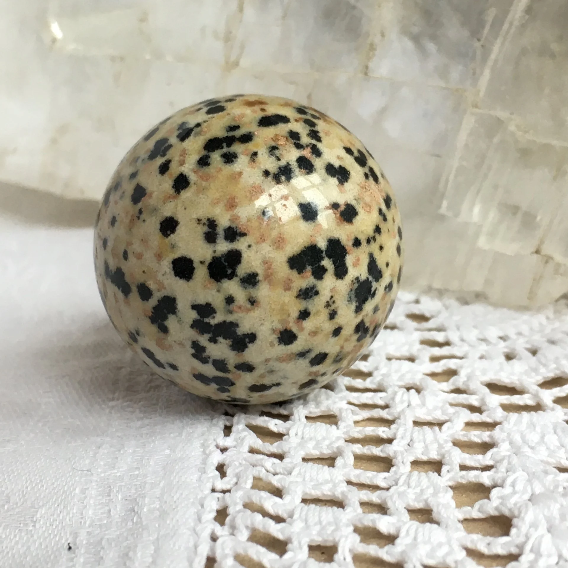 Dalmation Jasper sphere.jpeg