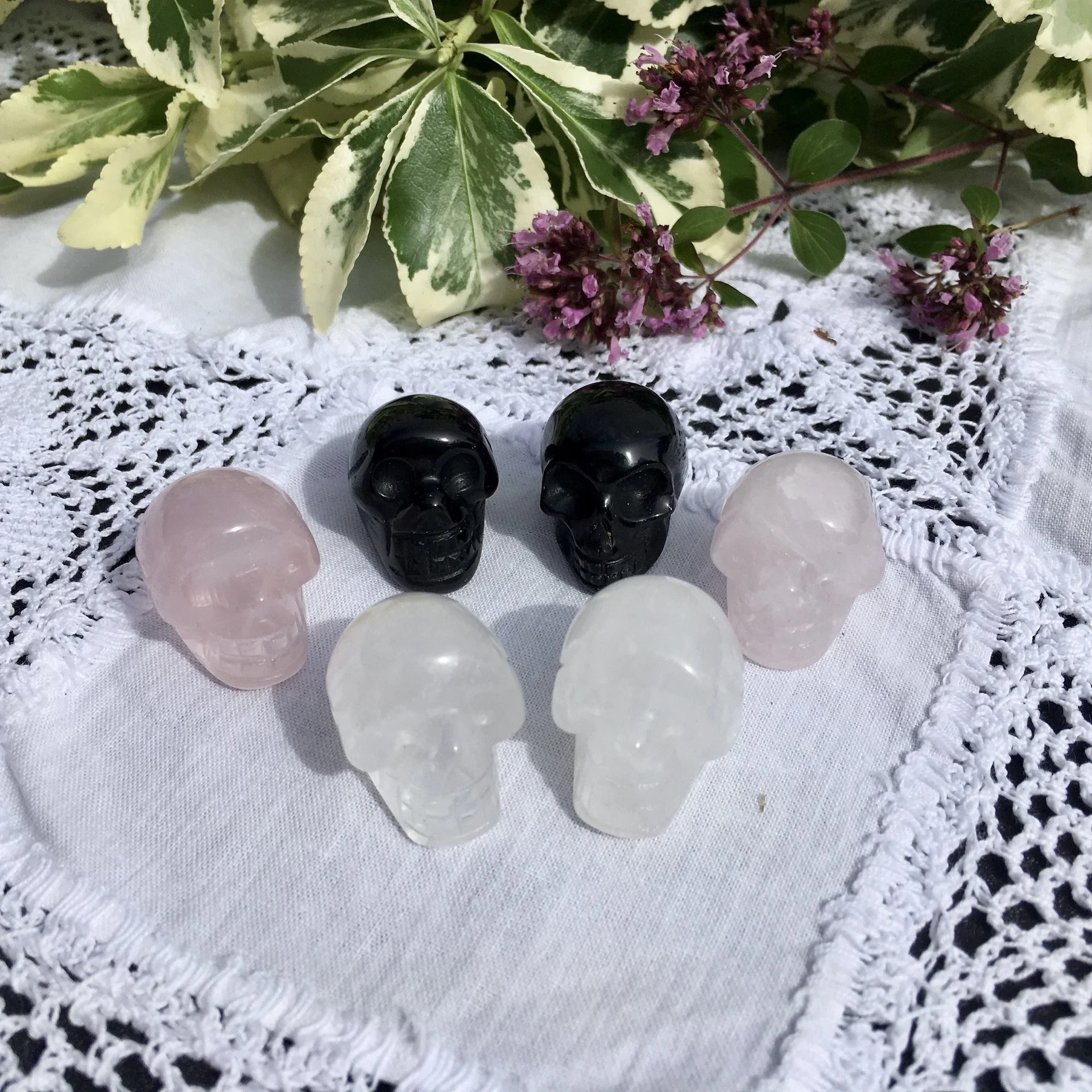 Rose Quartz Skull - Tiny