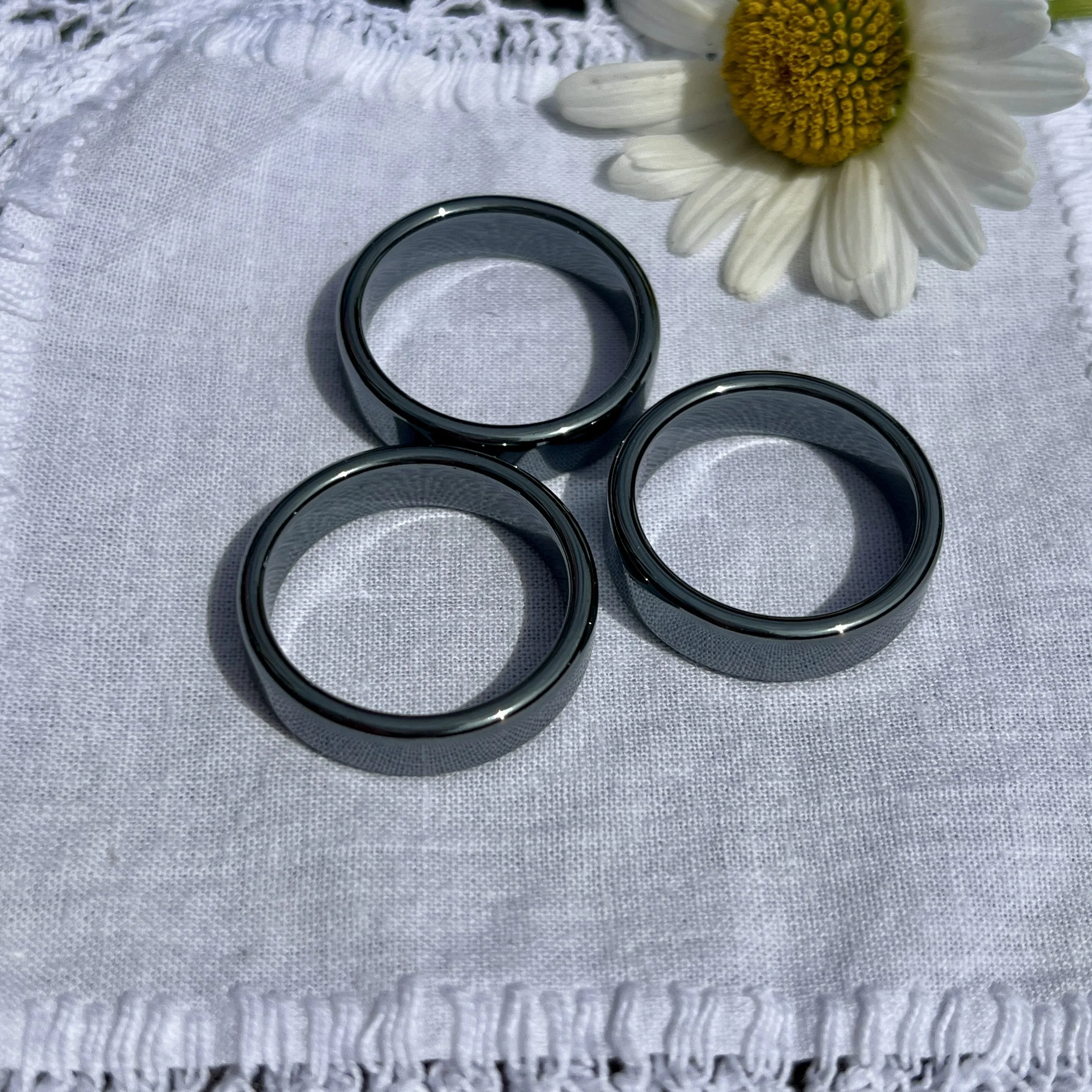 Hematite square rings.jpeg