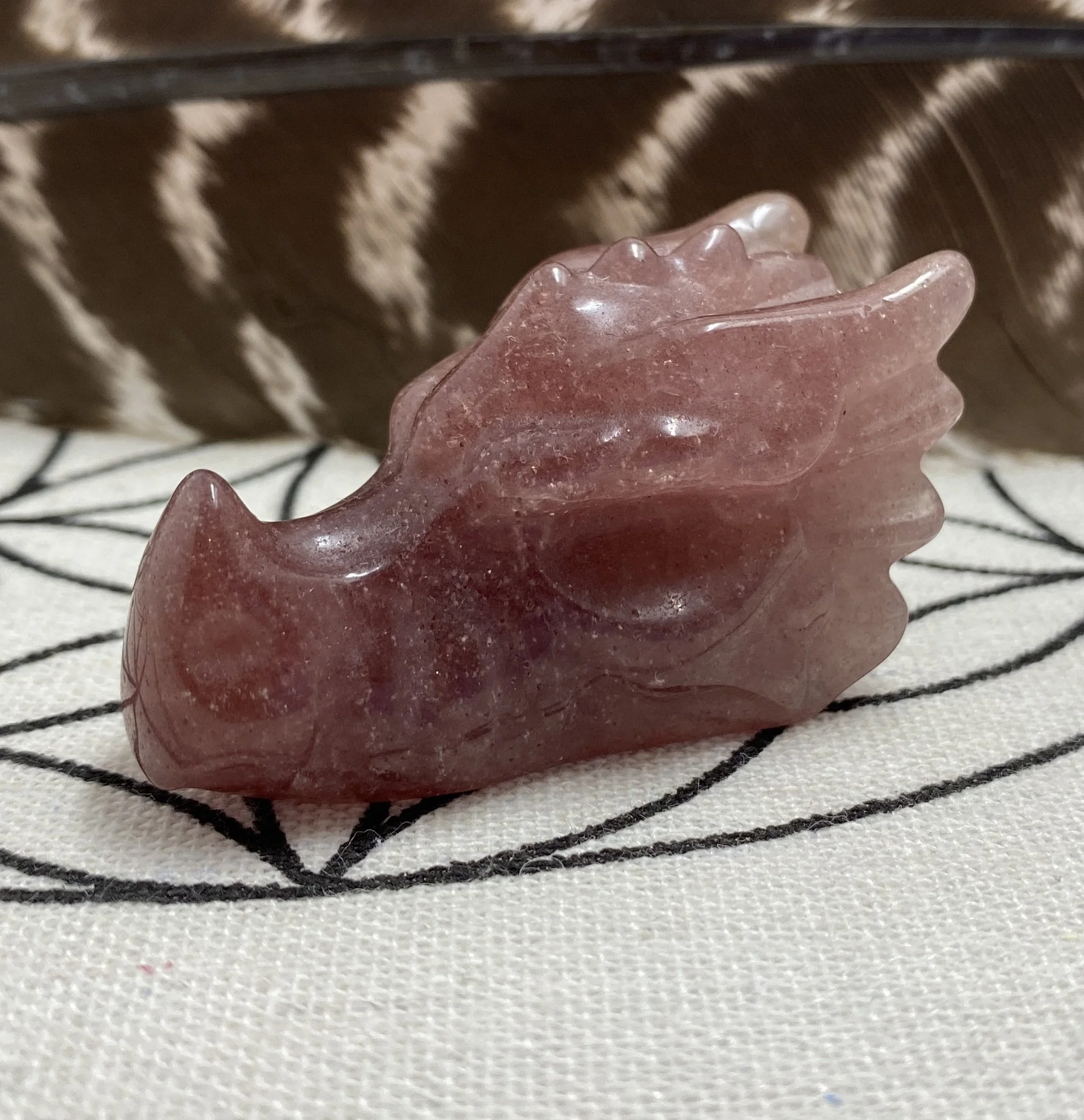 Strawberry Quartz Dragon
