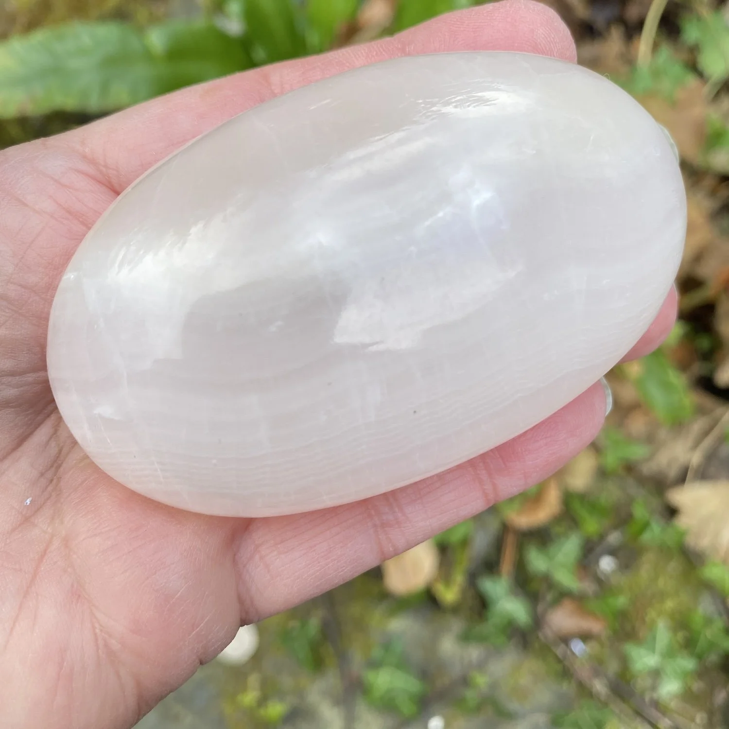 Mangano/Pink Calcite Large Pebble