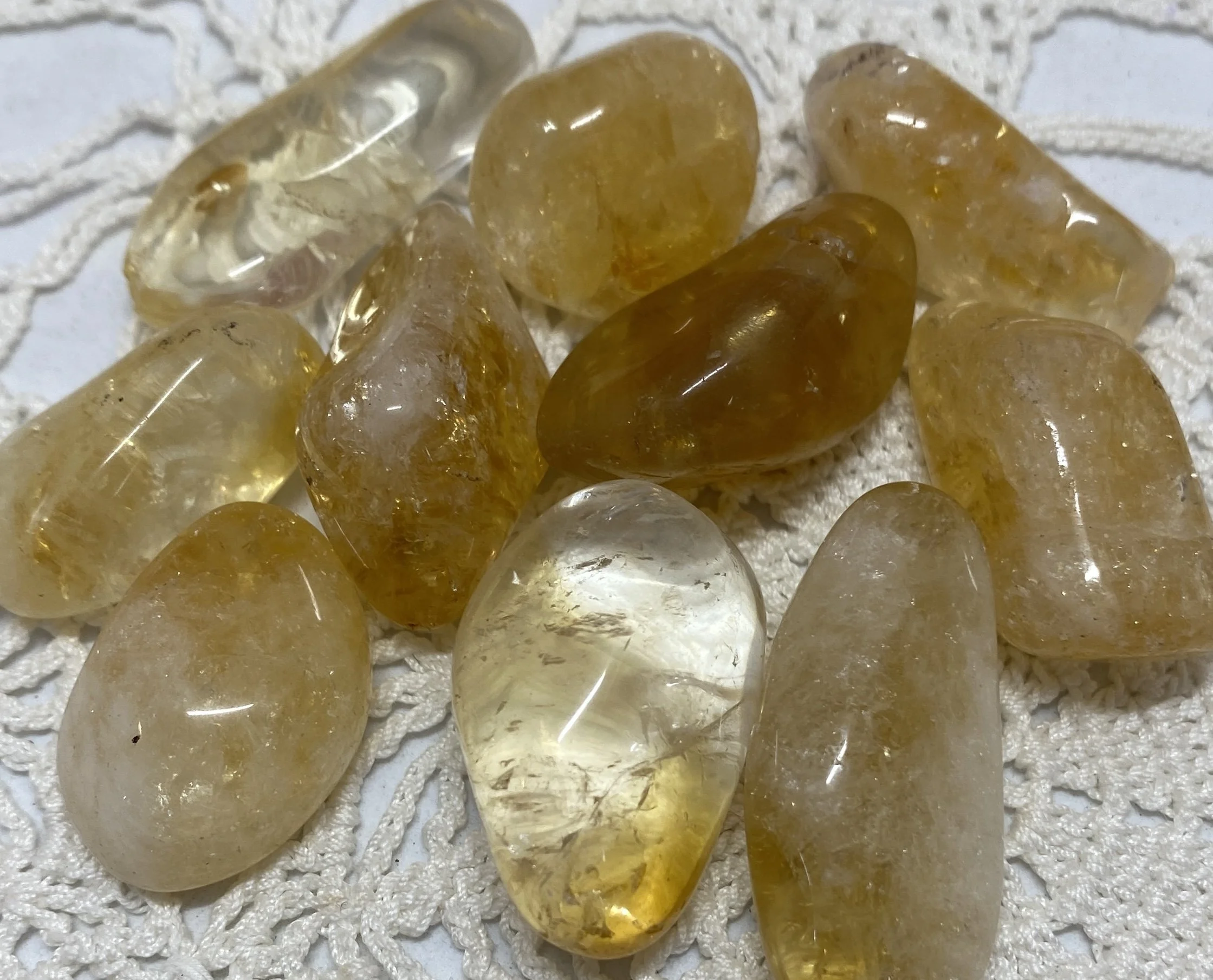 Citrine Tumblestones bright medium large