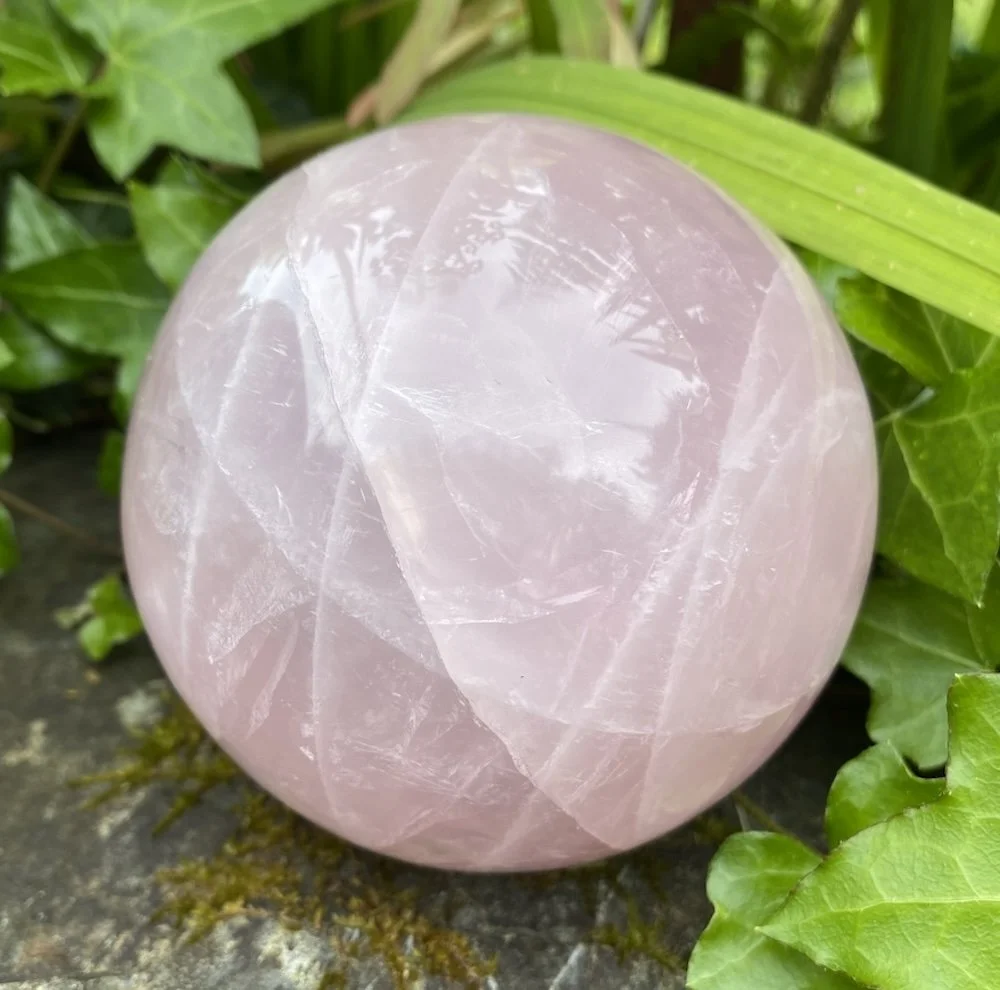 Rose Quartz sphere 3 £149.    7.JPG