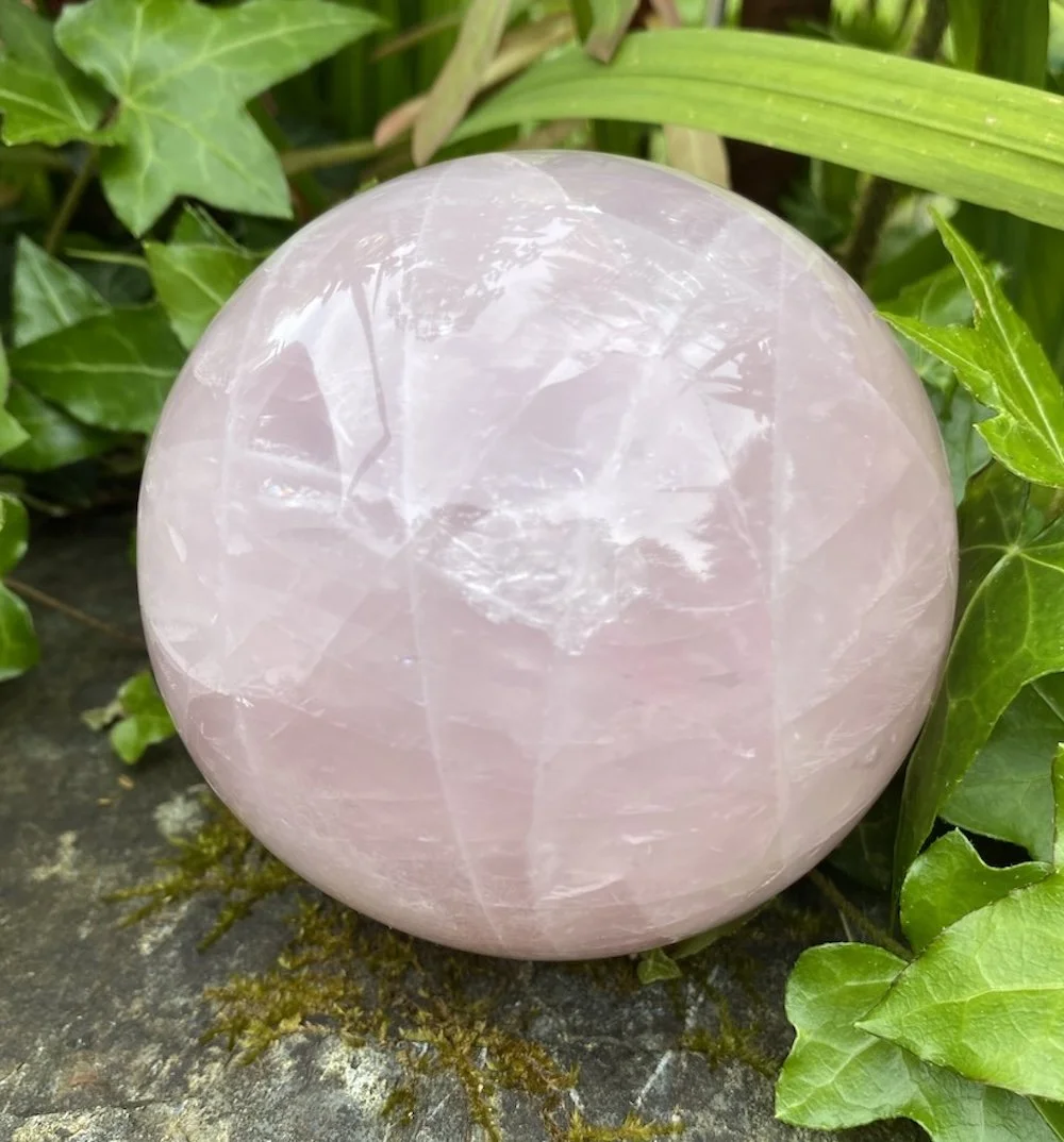 Rose Quartz sphere 3 £149.    8.JPG