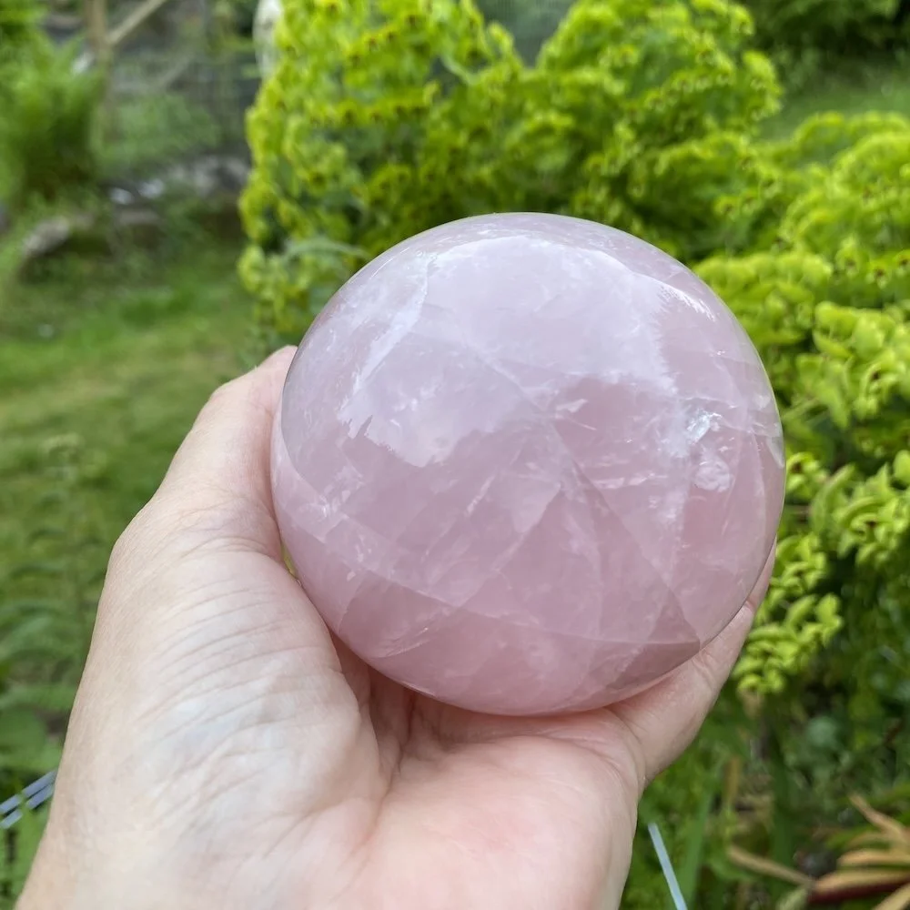 Rose Quartz sphere 3 £149.    9.JPG