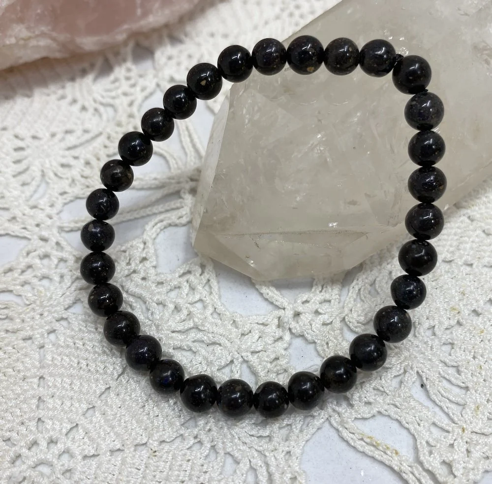 Black Opal bead bracelet 4mm