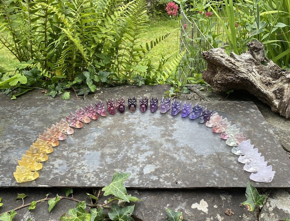 Fluorite dragons small