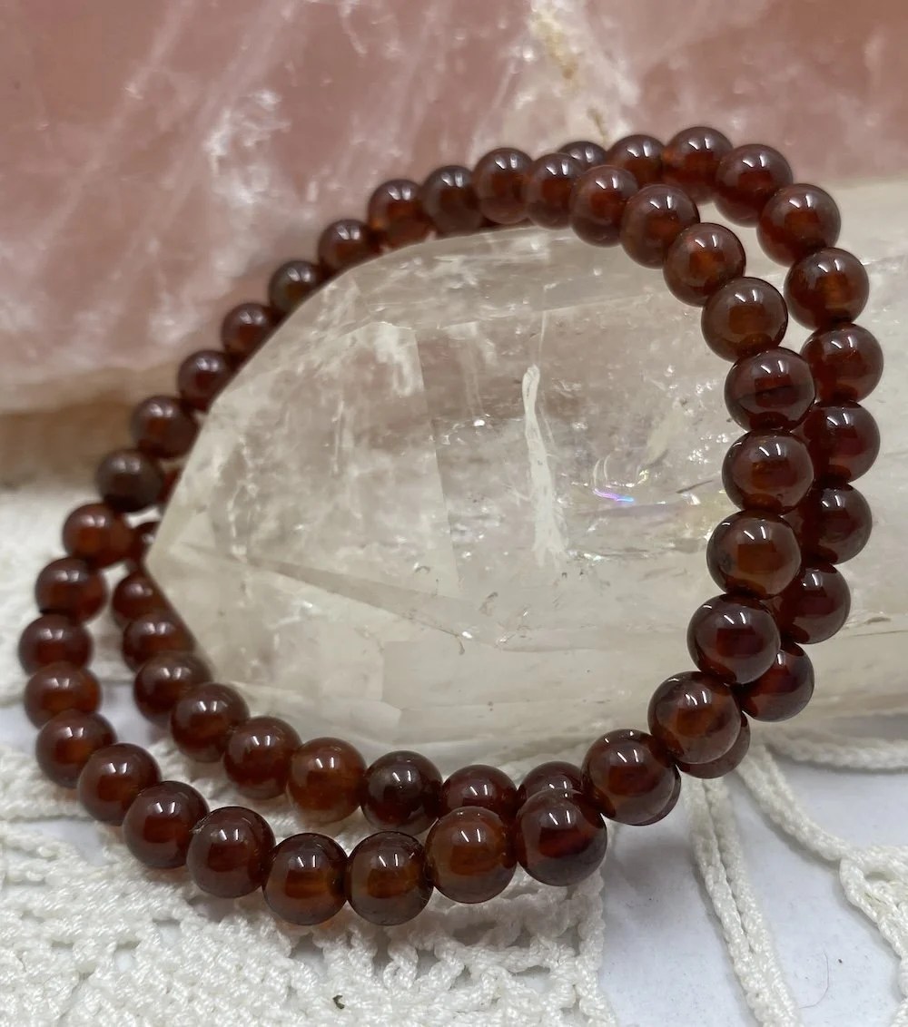 2024  Bracelet 6mm Garnet Spessartine £20.JPG