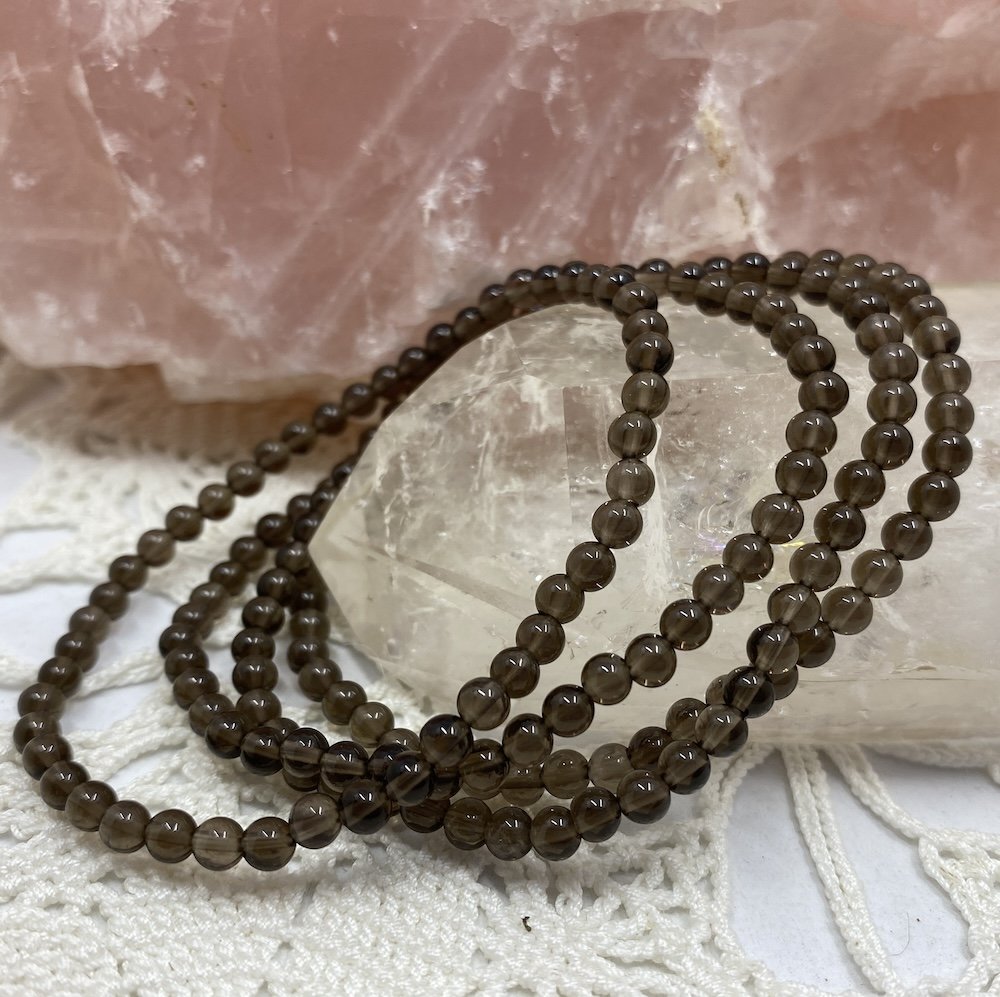 2024  Bracelet 4mm Smoky Quartz bead £9.JPG
