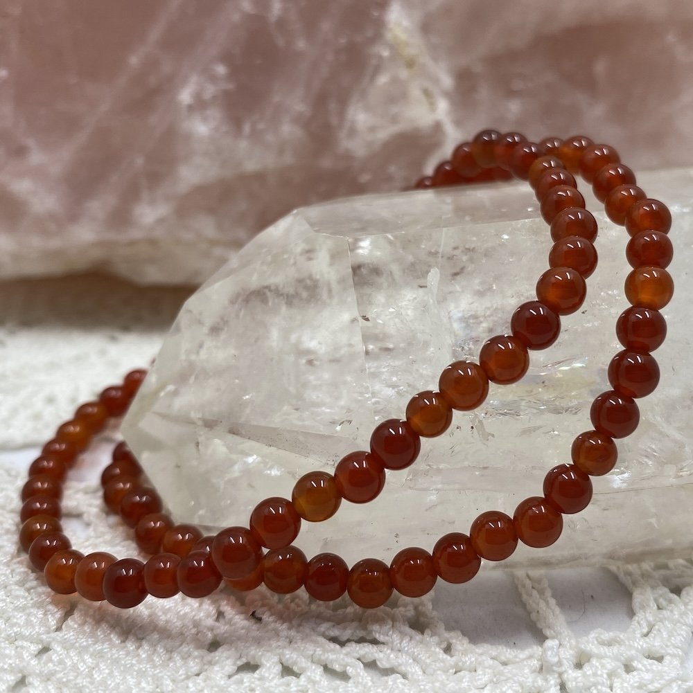 2024  Bracelet 4mm Carnelian £12.JPG
