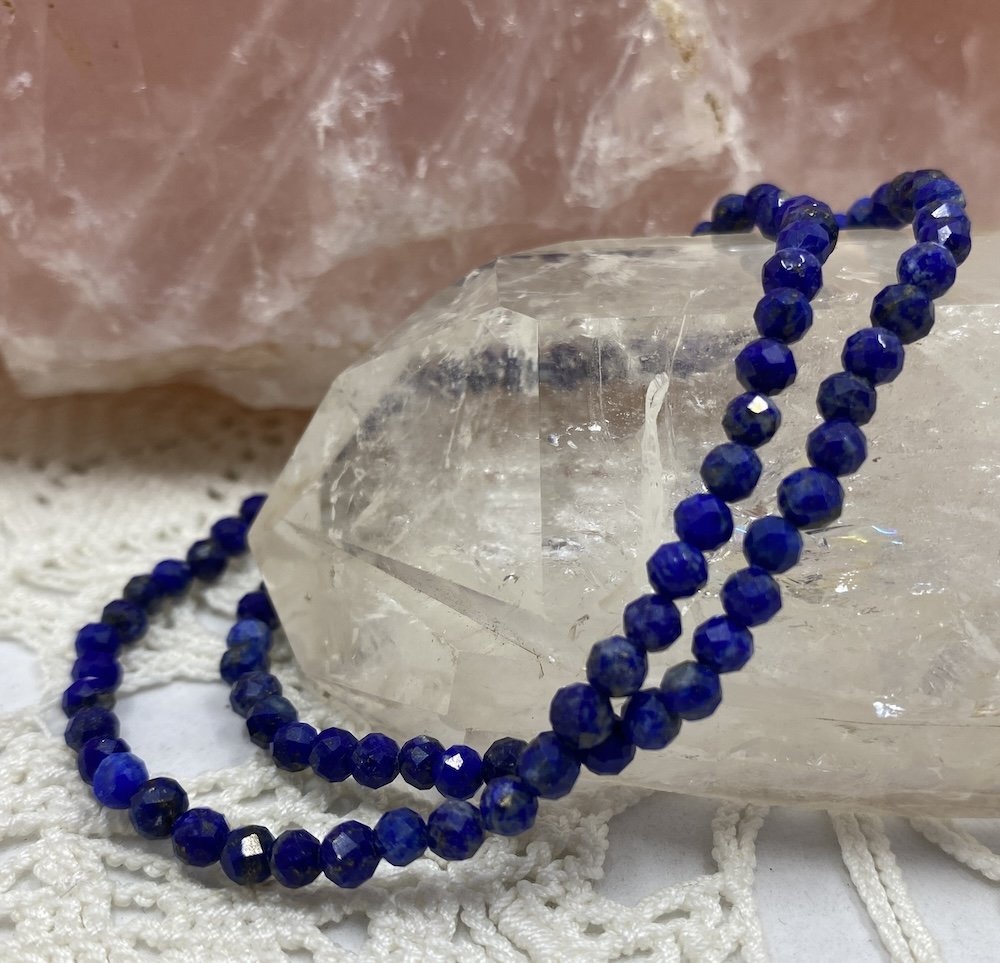 2024  Bracelet 4mm facet Lapis Lazuli £13..JPG