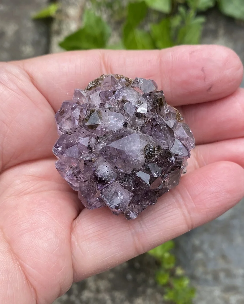 Amethyst cluster little round one6.JPG