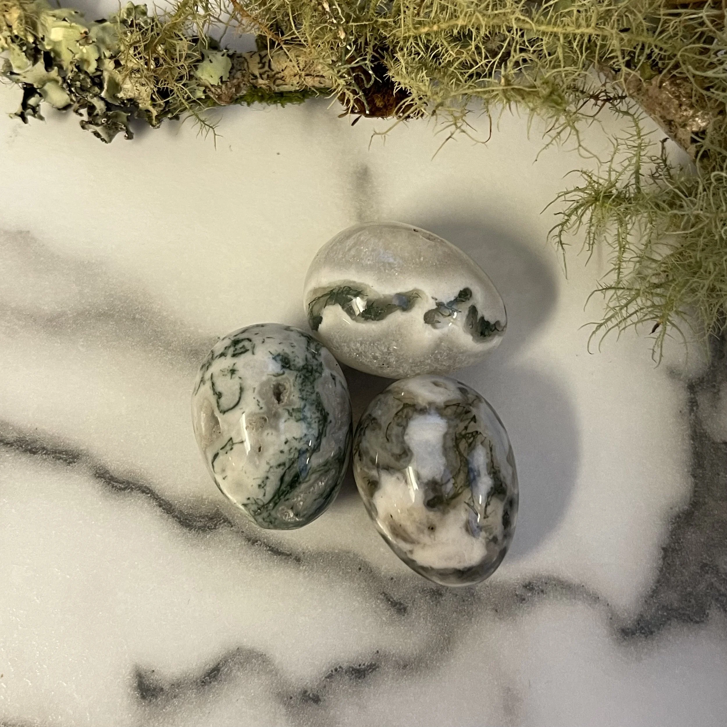 Moss Agate Eggs
