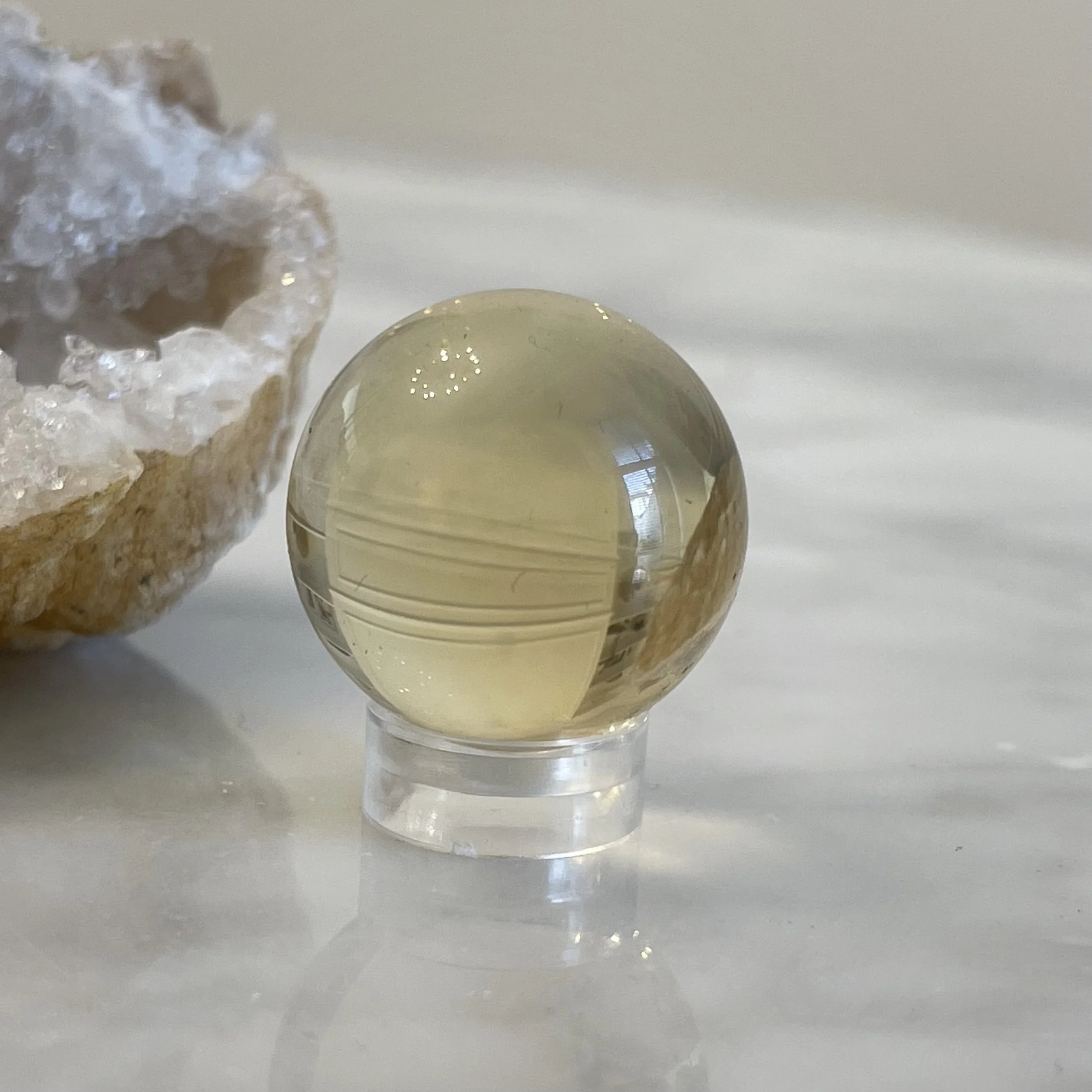 Tiny Natural Citrine Sphere 1