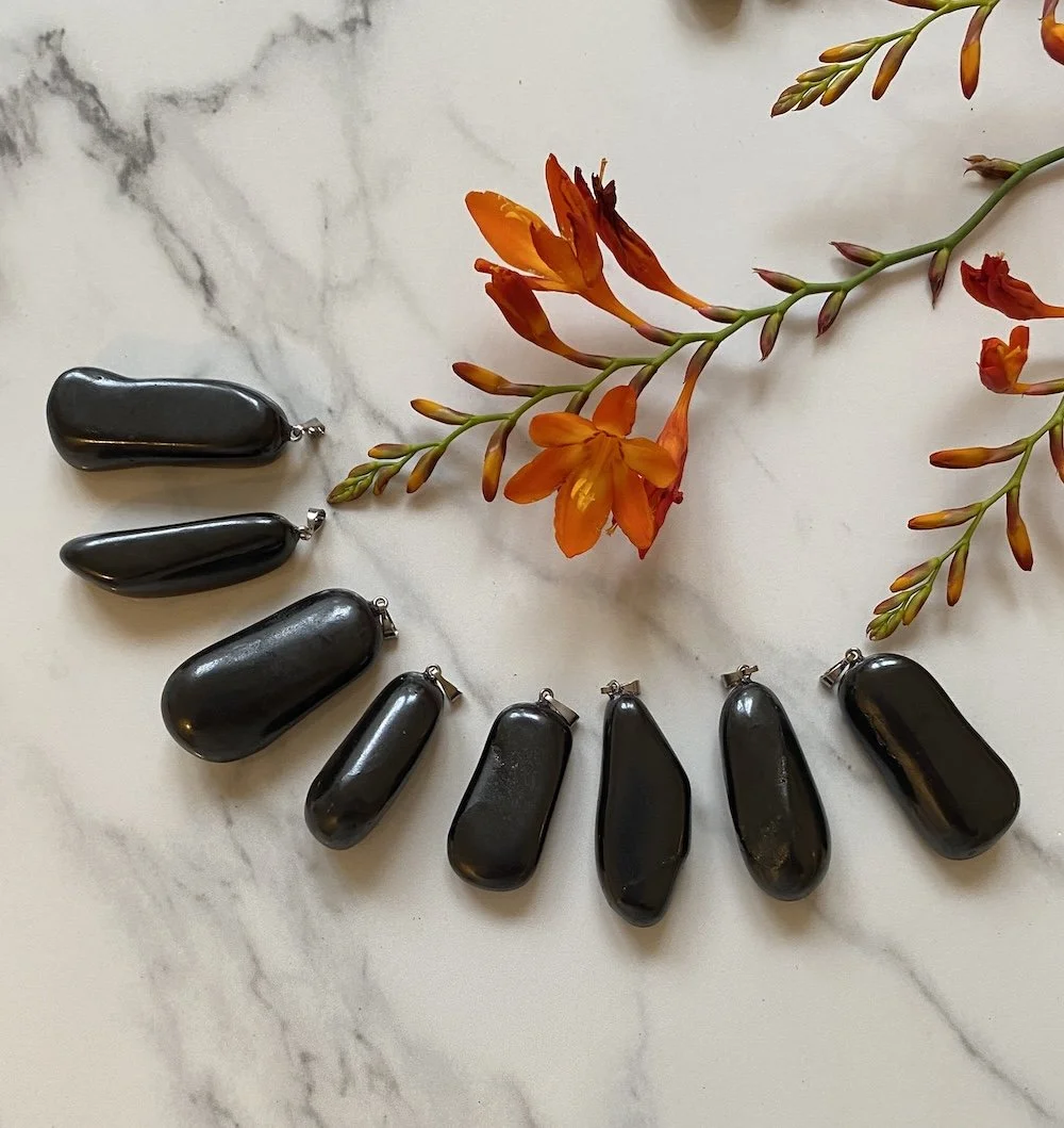 Shungite pendants1.JPG