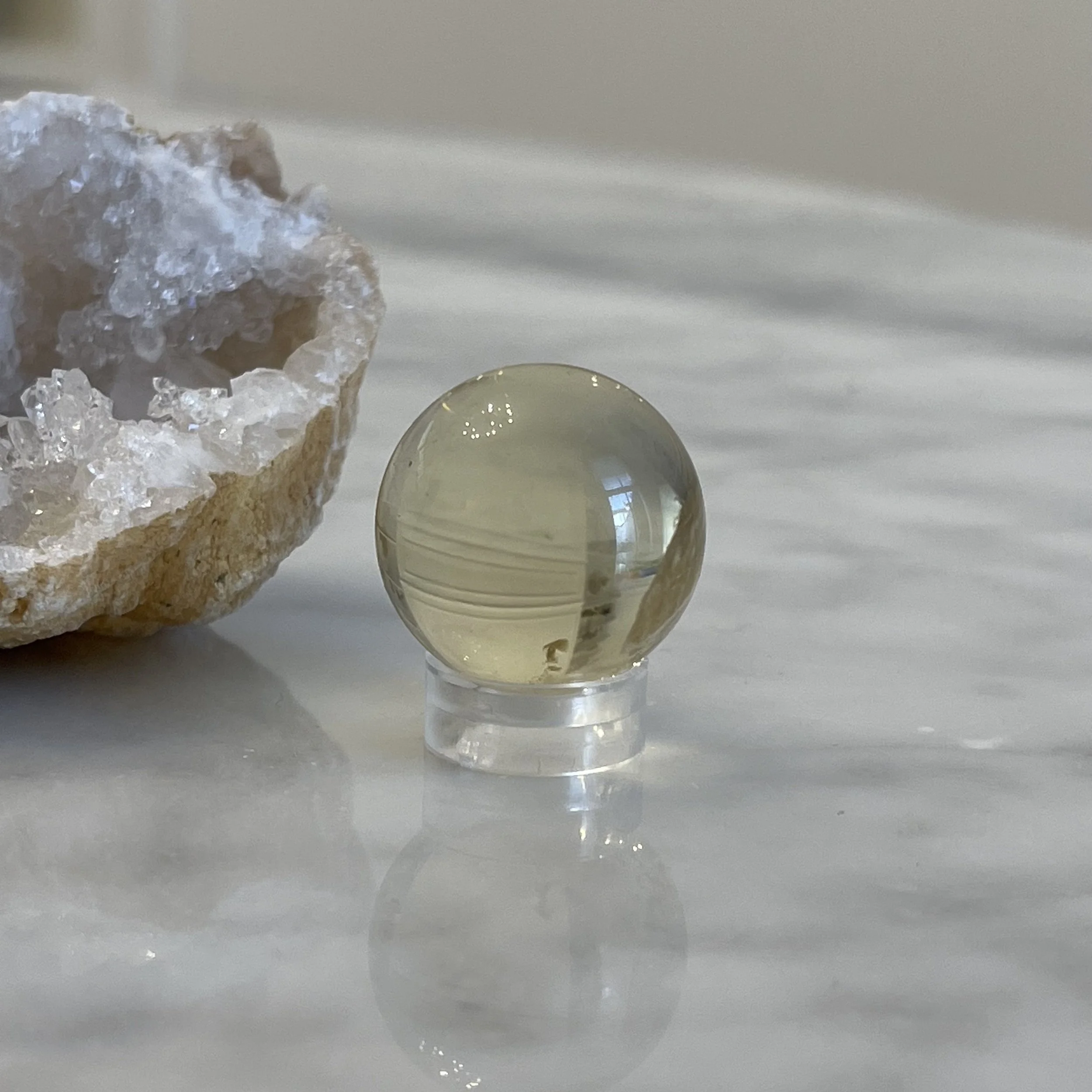 Tiny Natural Citrine Sphere 4