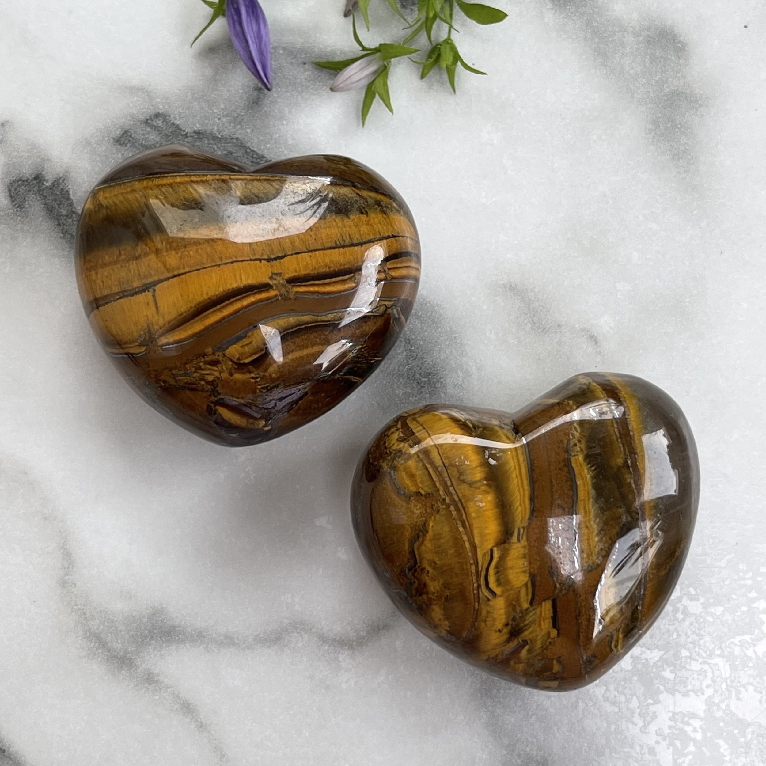 Tiger Jasper Puff Heart 45mm