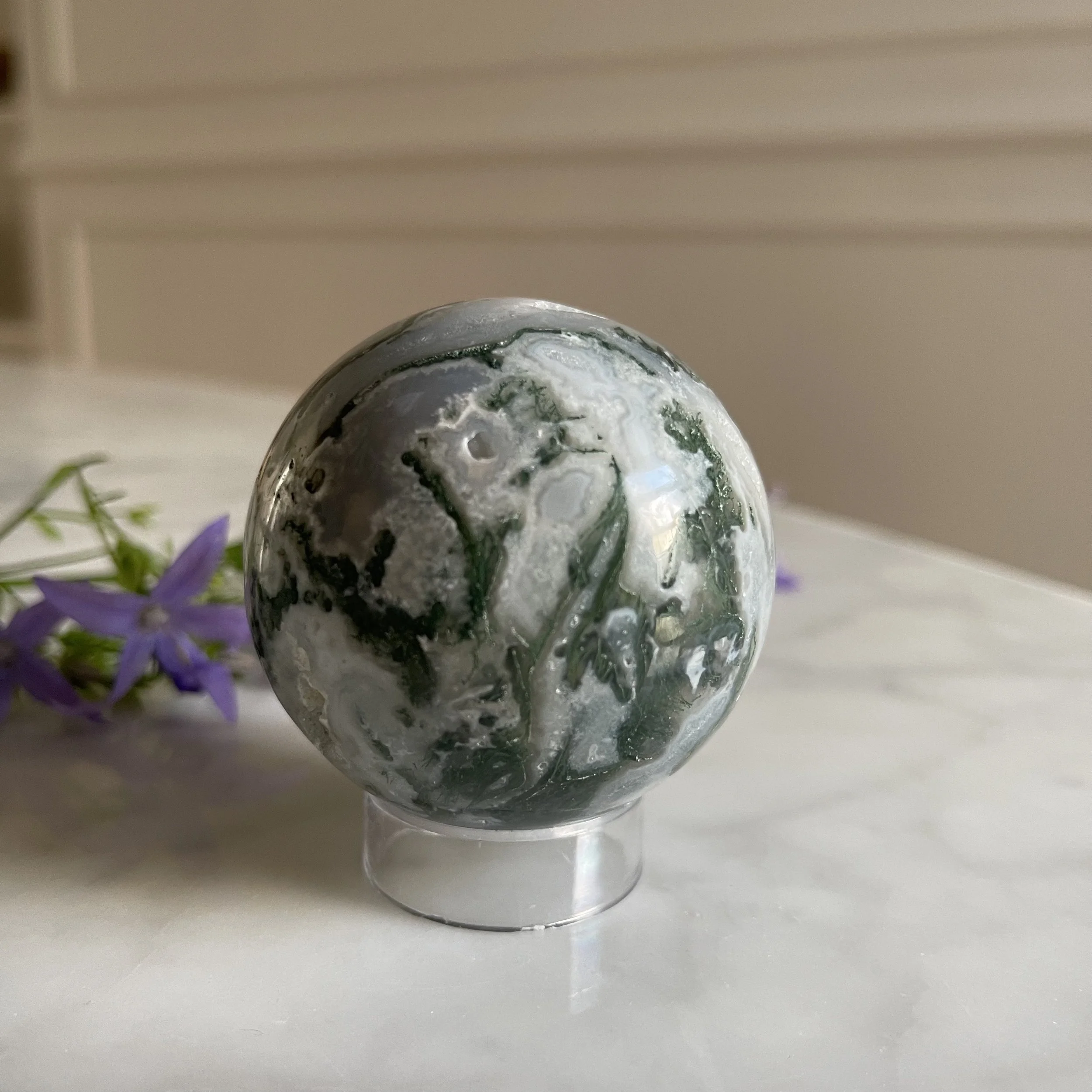 Moss Agate Sphere 4