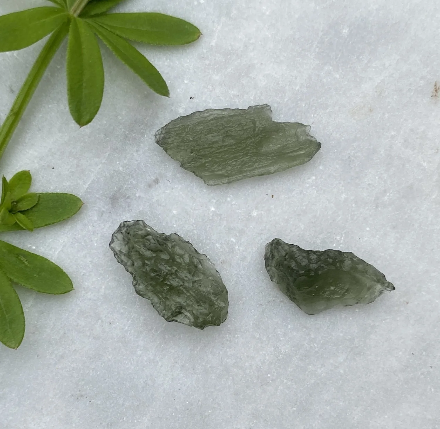 Moldavite £15 x 3 Tucson1.JPG