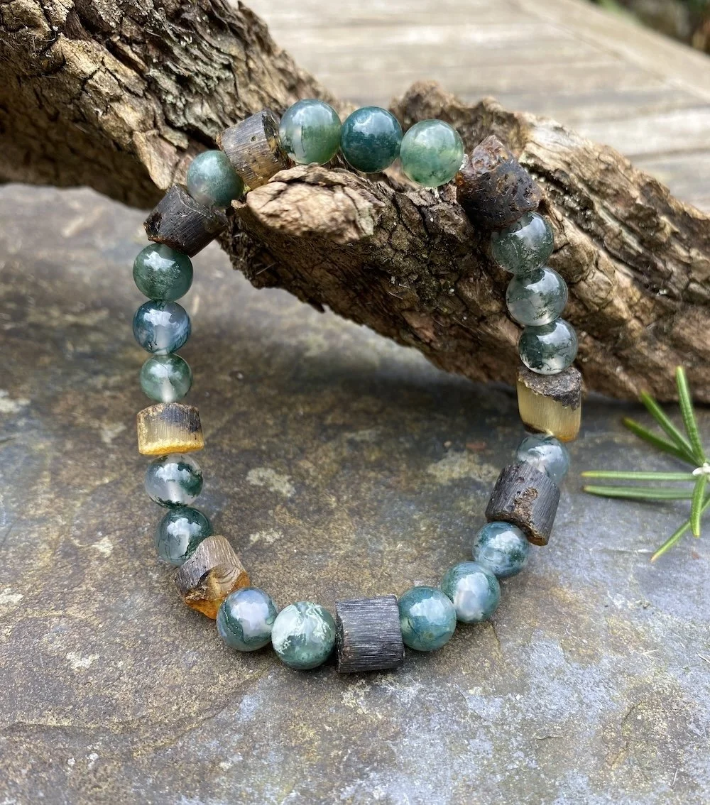 2025 men's Bracelet Amber Moss Agate2.JPG