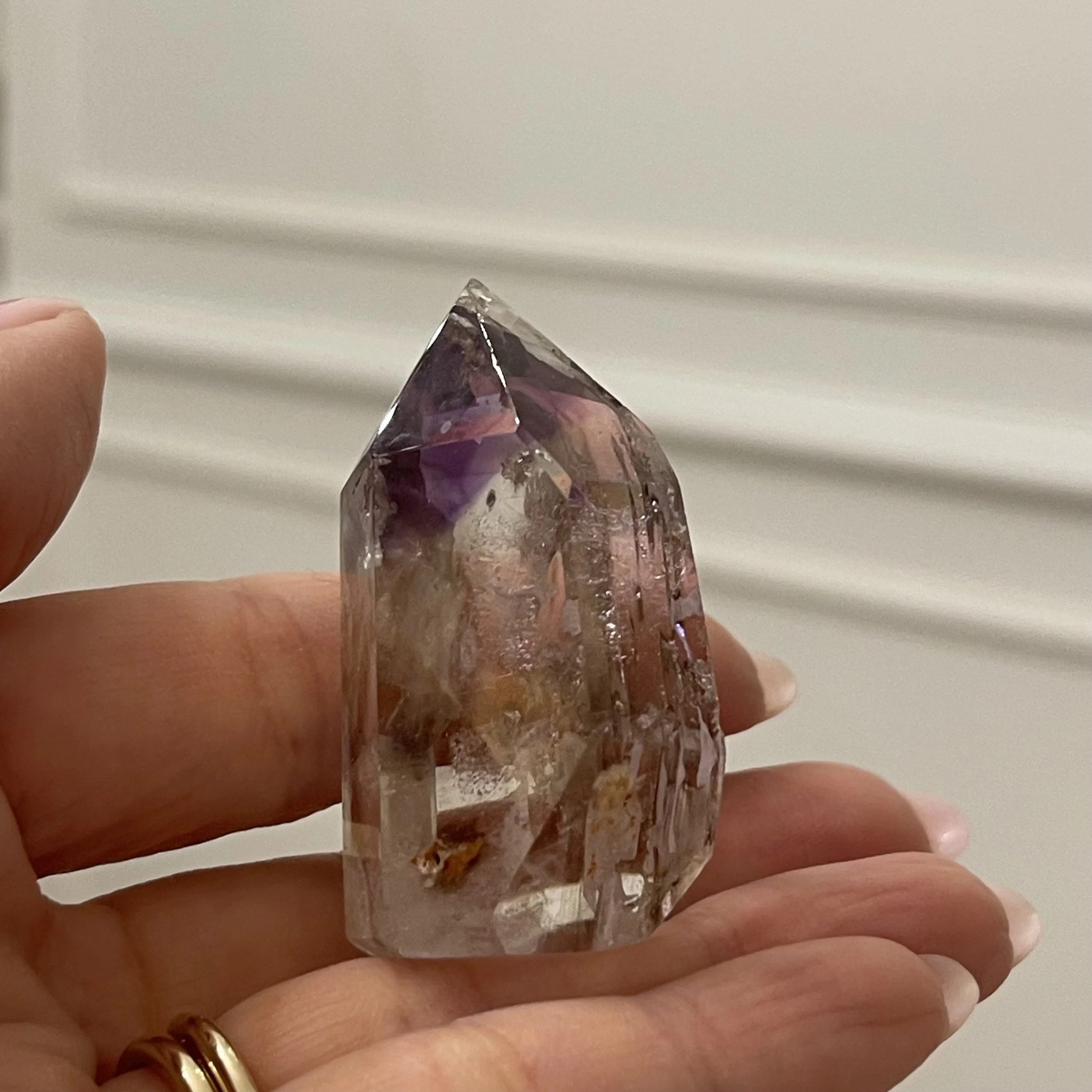 Amethyst Standing Point with inclusions from Madagascar 1