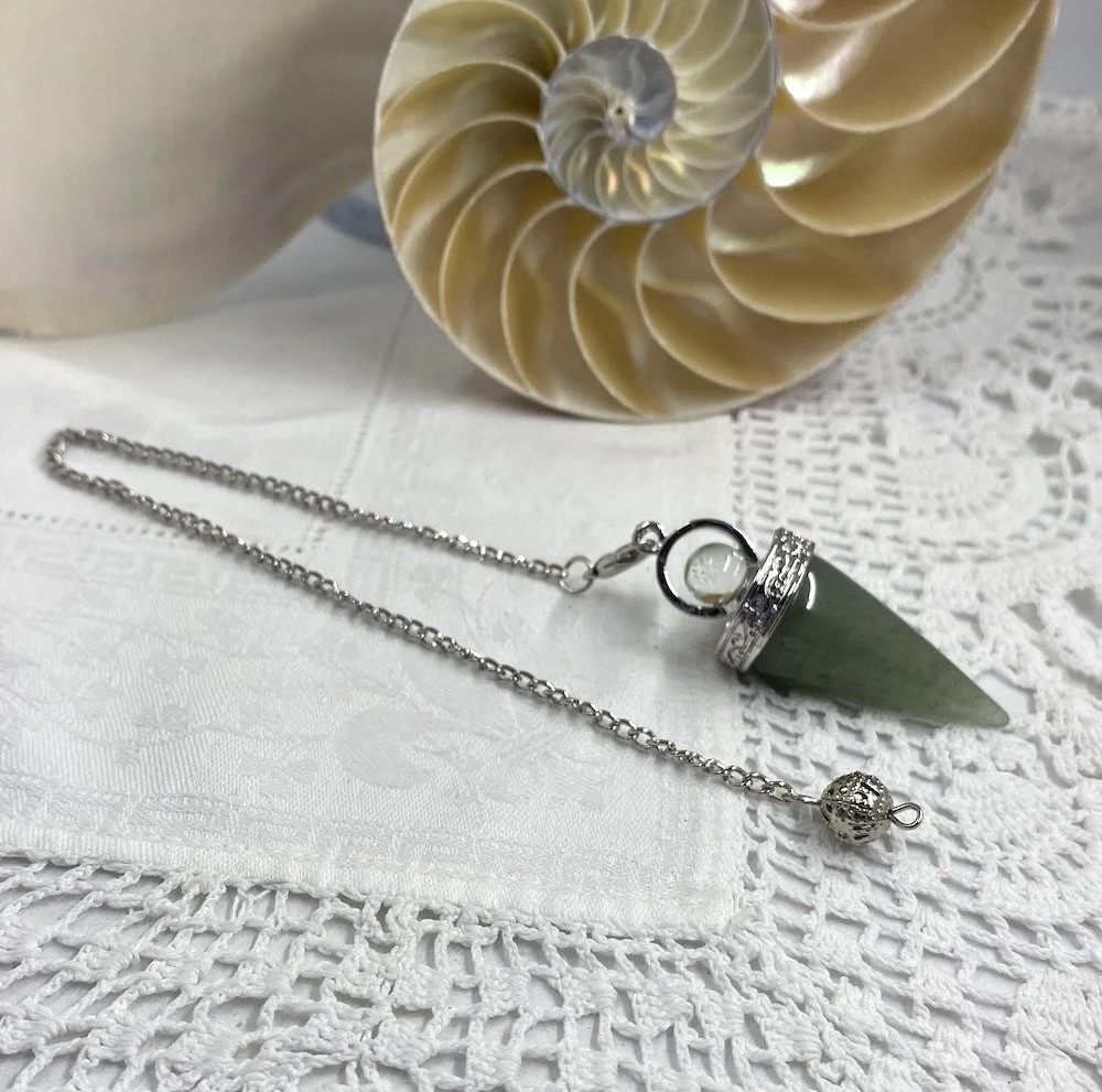 Green Aventurine Pendulum with detachable chain