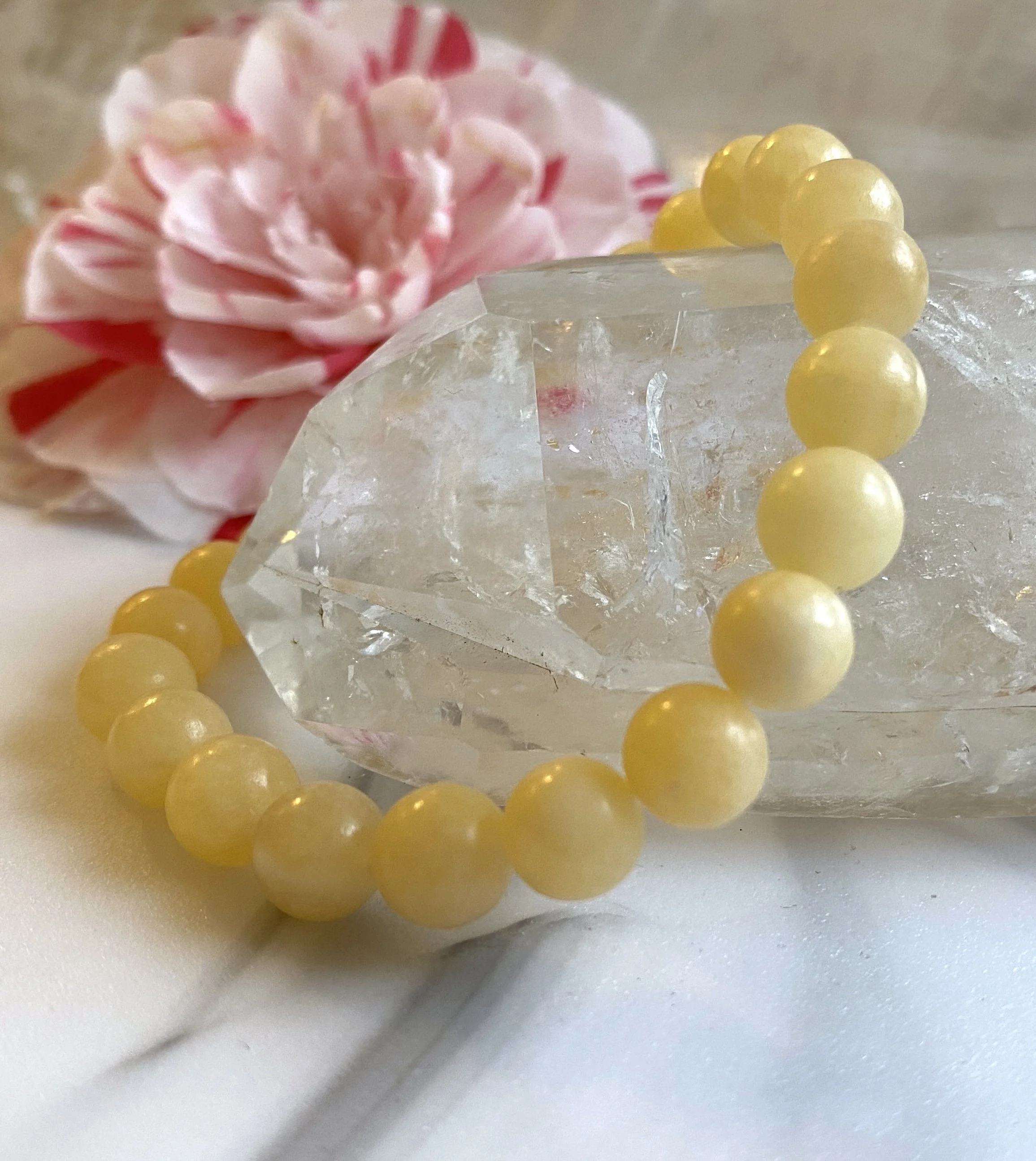 bracelet orange calcite tumblestone1.JPG