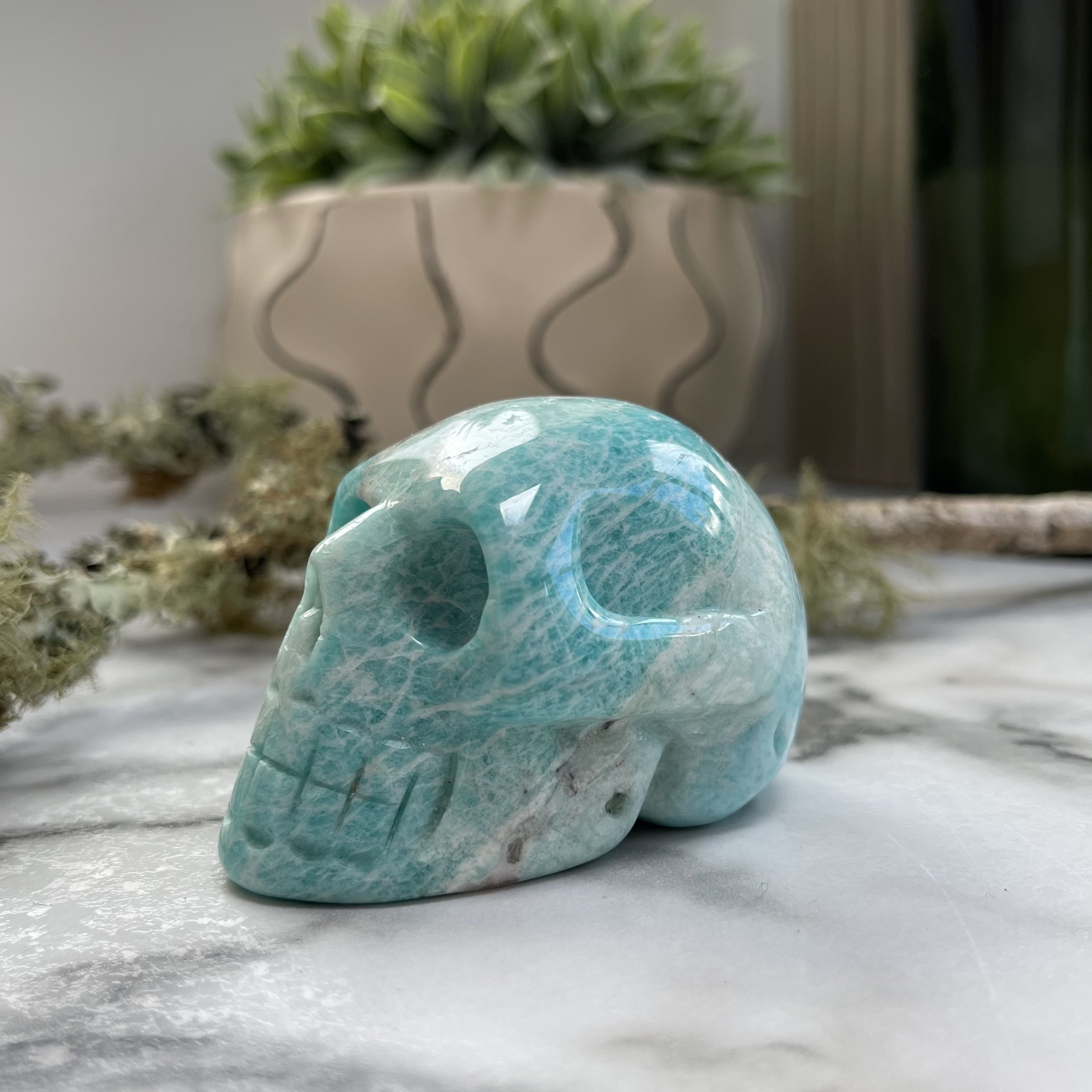 Amazonite Skull