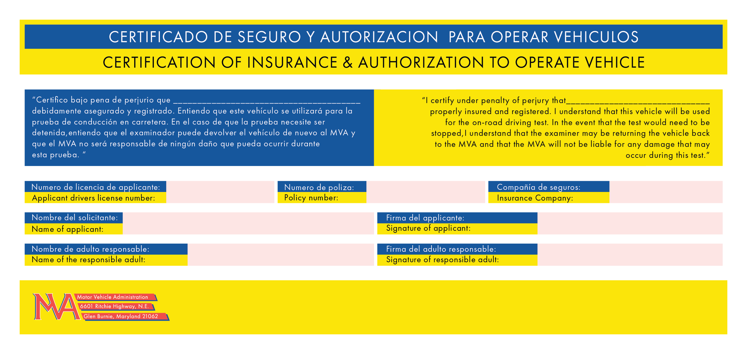 Certificate of Insurance