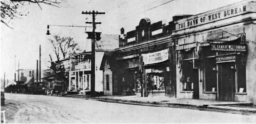 McDonald’s Drug Store storefront, circa 1920. Photo credit: Open Durham
