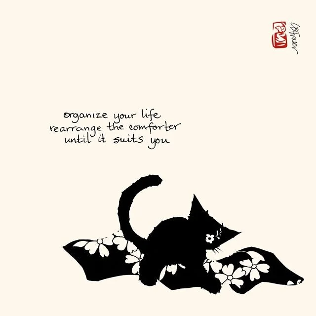 No more waiting for the right time... it's now! -- #Haiku #Cats #SparkJoy #Organize #Reorder #Comfy #Cozy #Kitty #CatArt #Collage #Pattern #Fur #Cats #Flower #Petals #Life #Time
