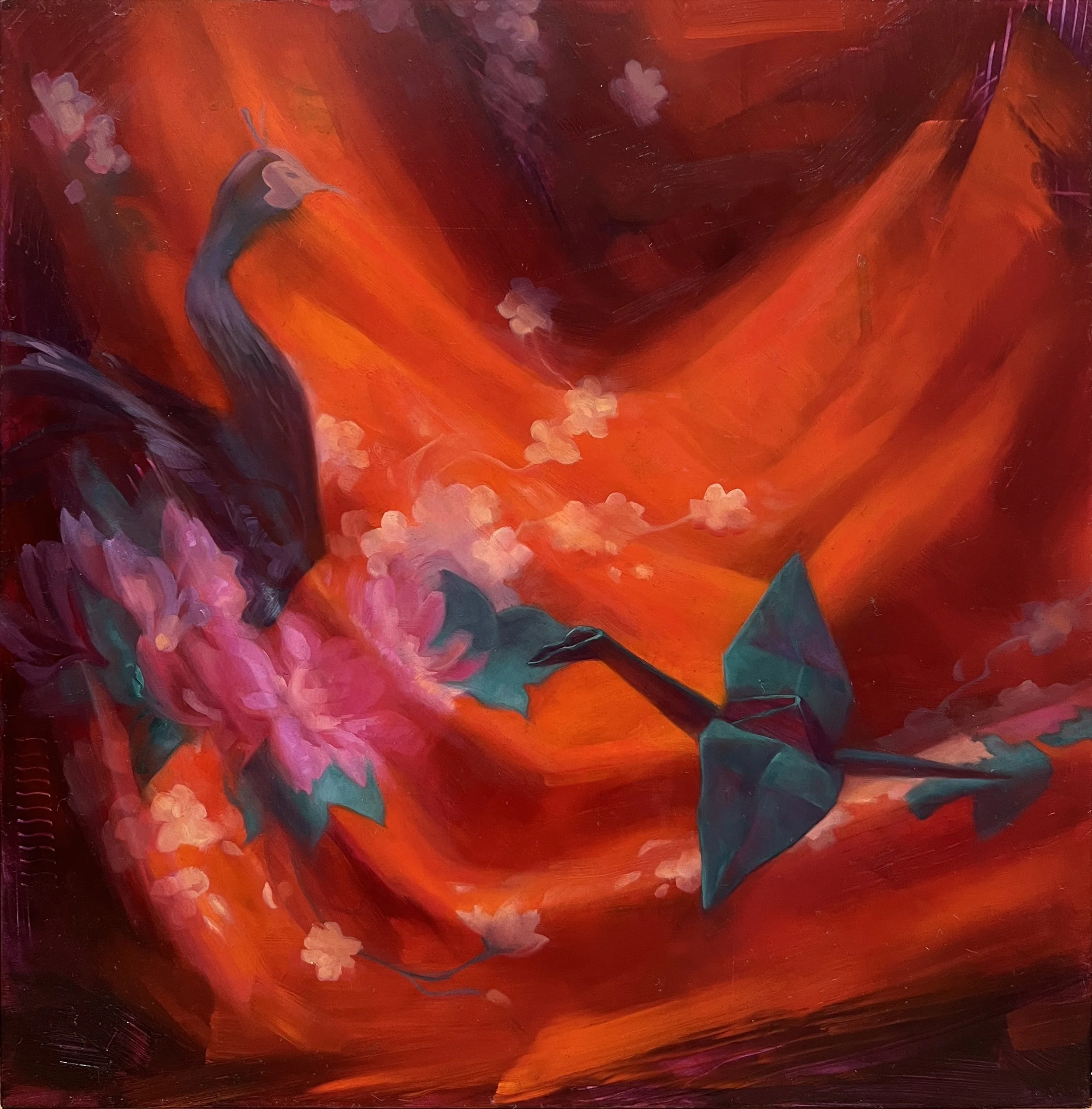   Crossing Paths   Oil on acm panel, 12x12