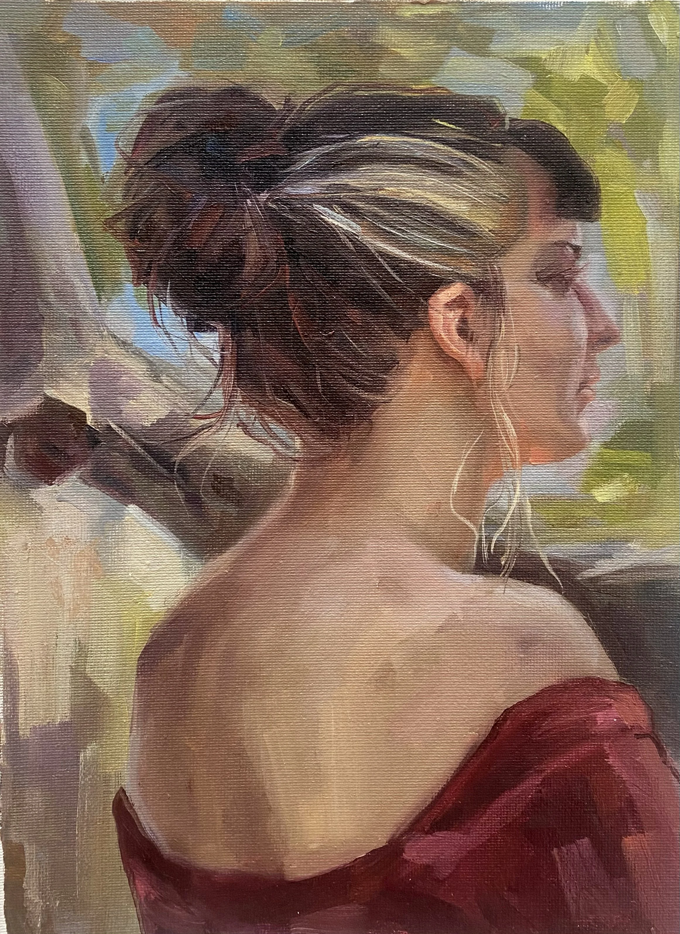  Portrait study of Erika, oil on canvas 8x11” - 2017  $250 - sold 
