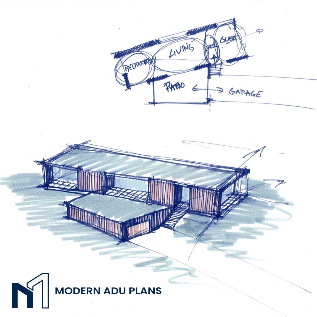 Drawing by hand helps us explore design ideas quickly. 

How can a home be organized into interior spaces, exterior forms, and integrate into the landscape?

Quick sketches like these help us think through different ideas and work with our clients to