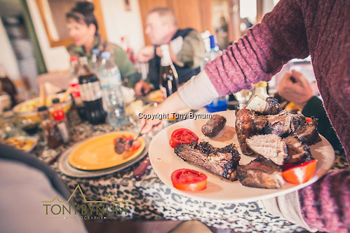 Being served pure Argentina red meat! La Pampa, Argentina ©tonybynum.com