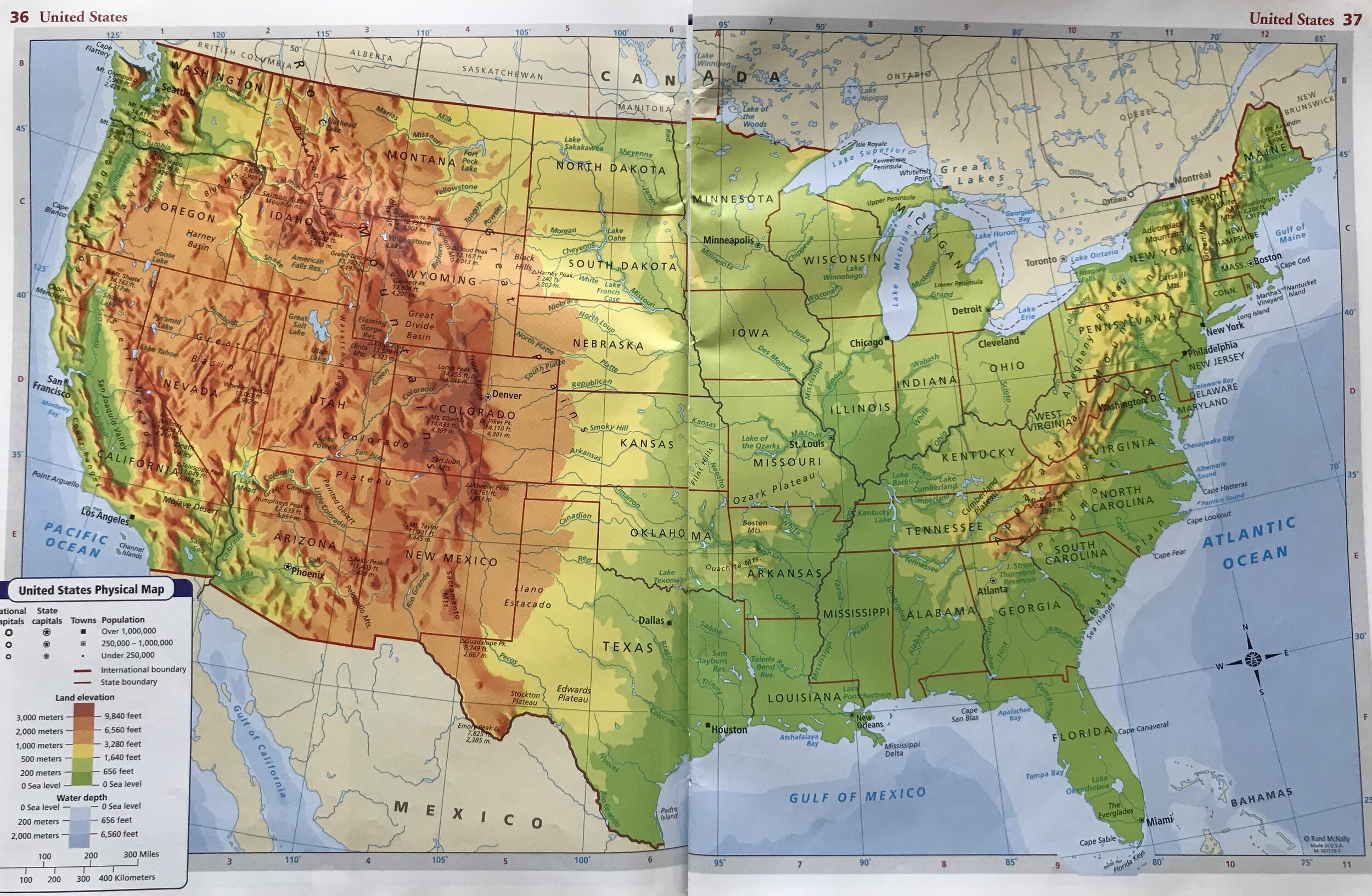 География США карта