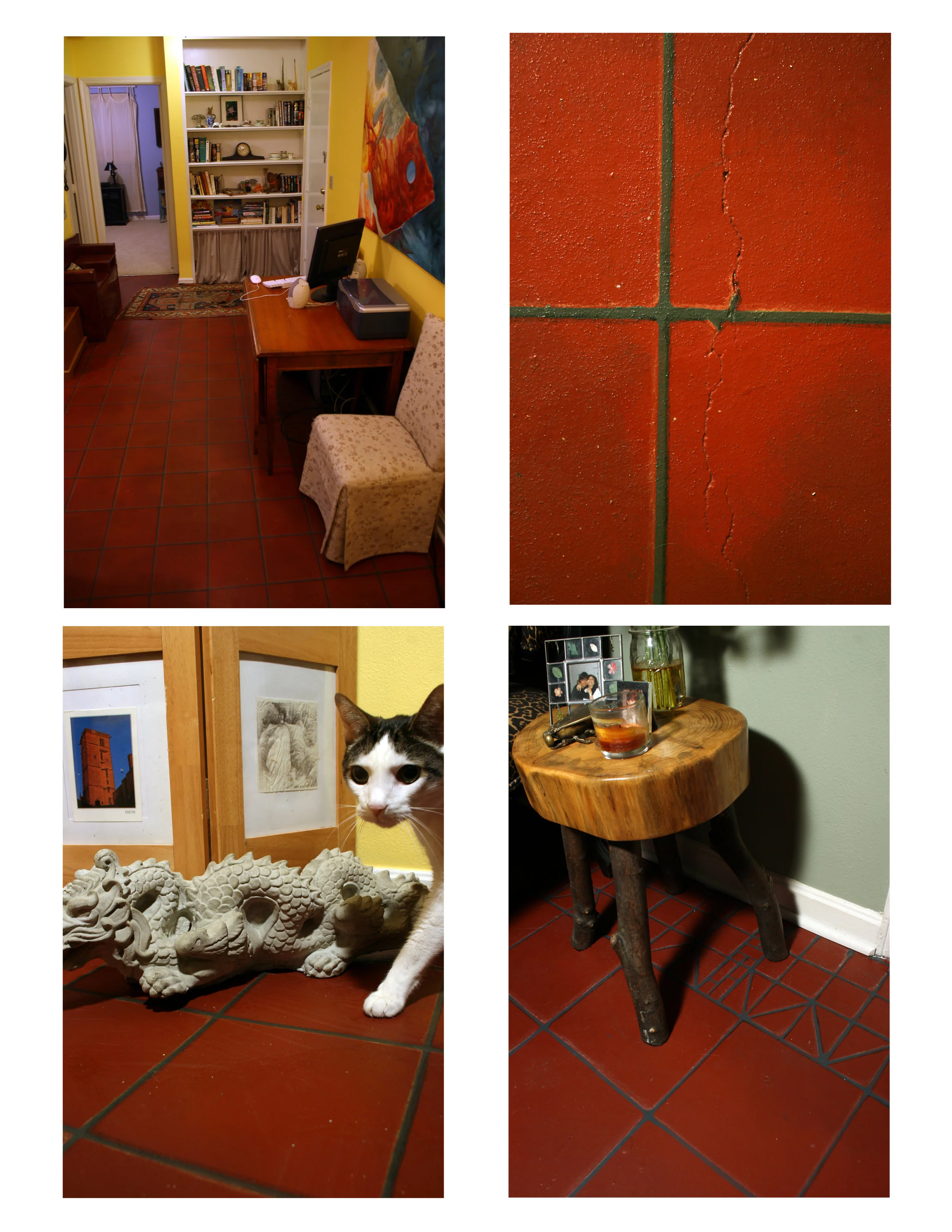 Faux tile on concrete floor