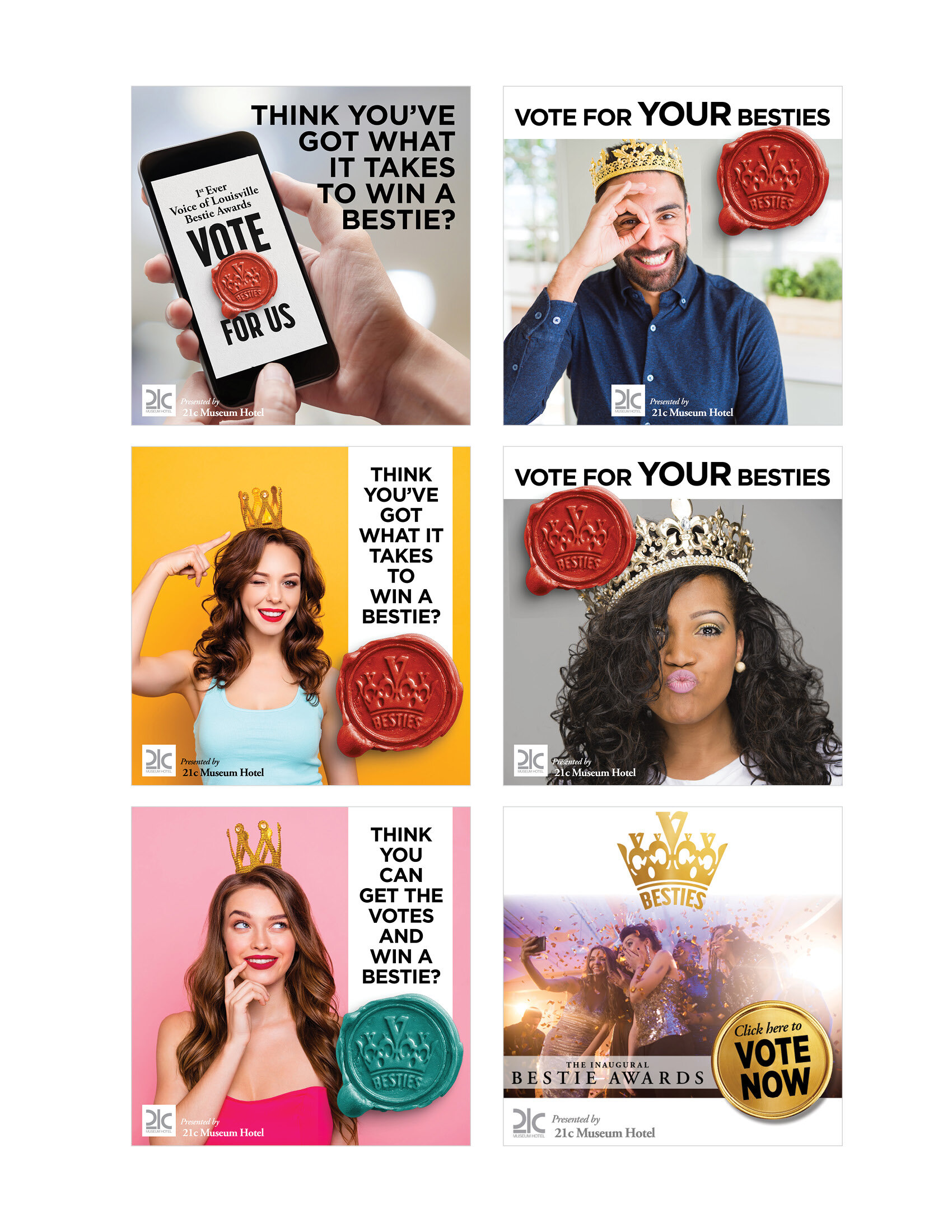 Besties Instagram solicit votes campaign