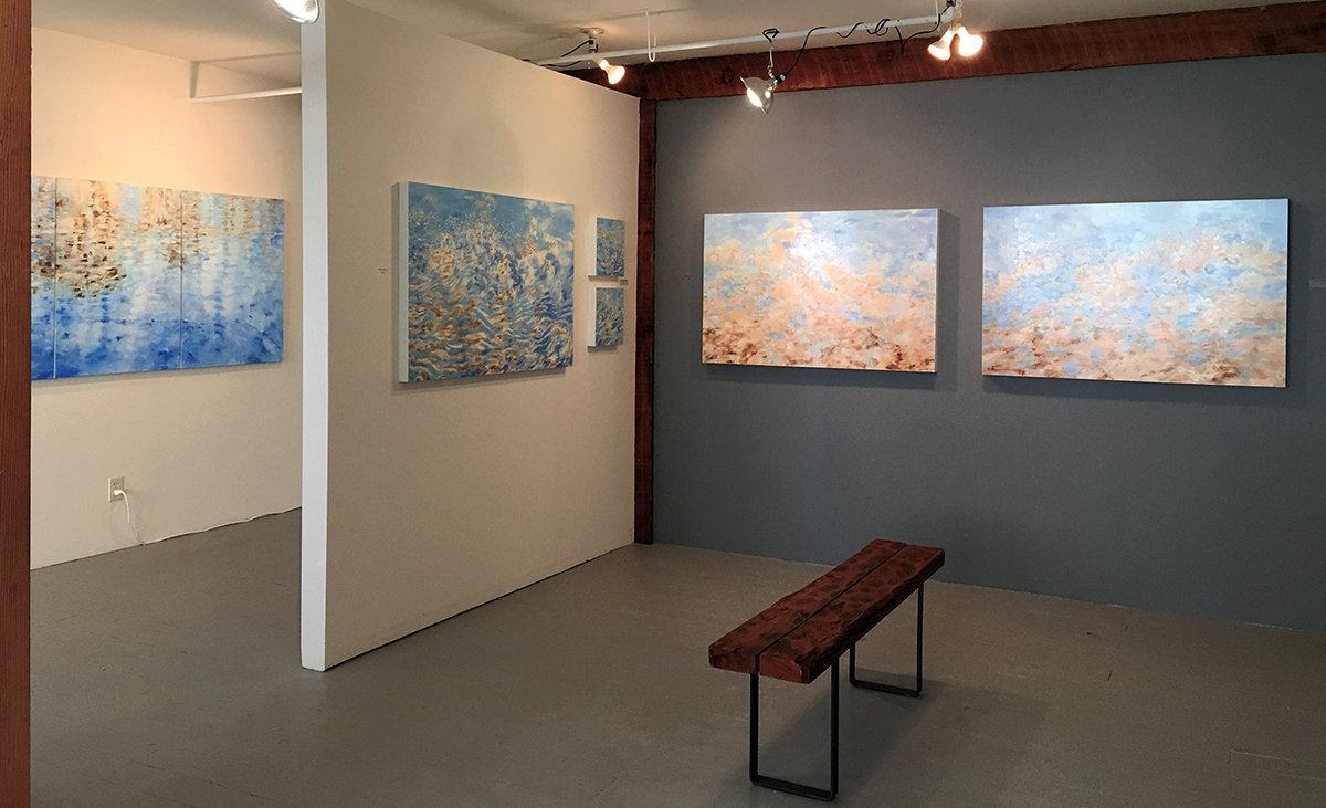PORTALS - solo show installation detail at Gray Loft Gallery