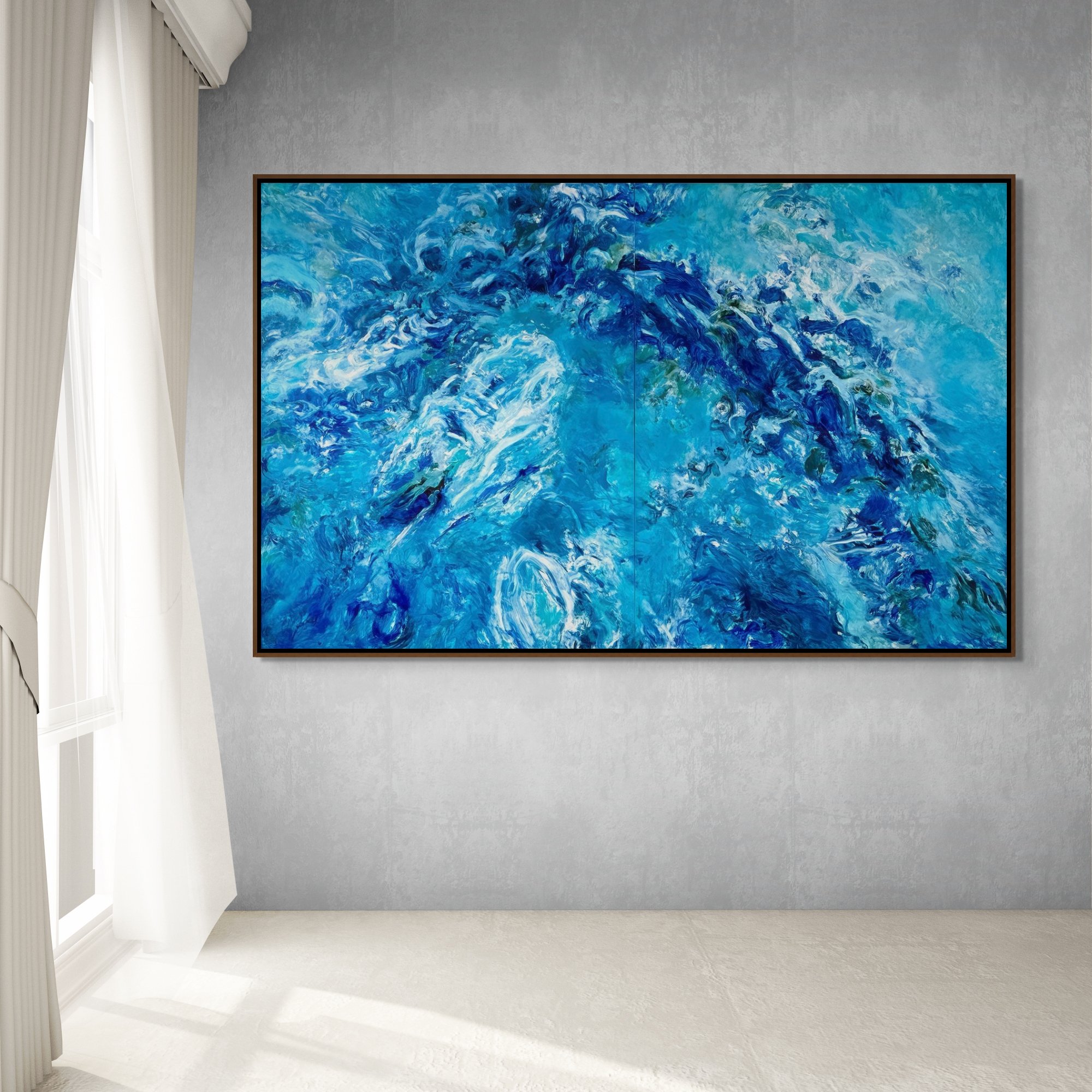 LIVING OCEANS • WHALE WHISPERS 1 - diptych