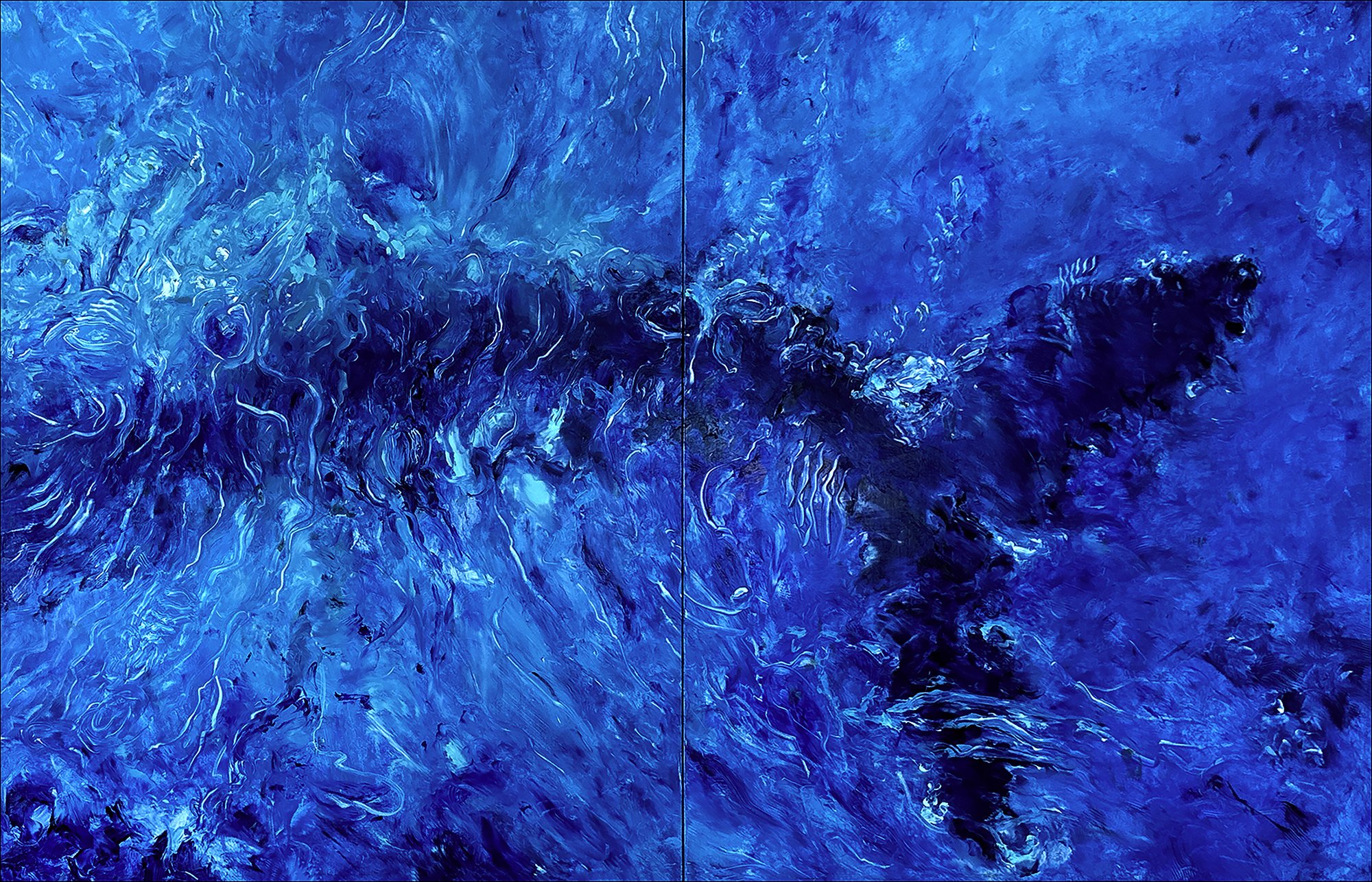 LIVING OCEANS • WHALE WHISPERS 2 - diptych