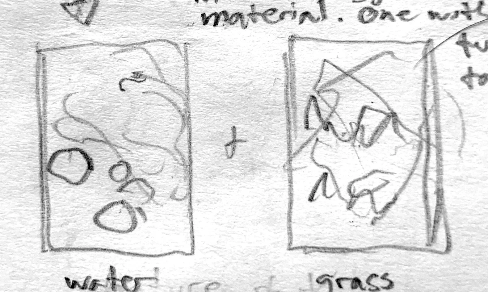   Paired vertical shots of creek details.  