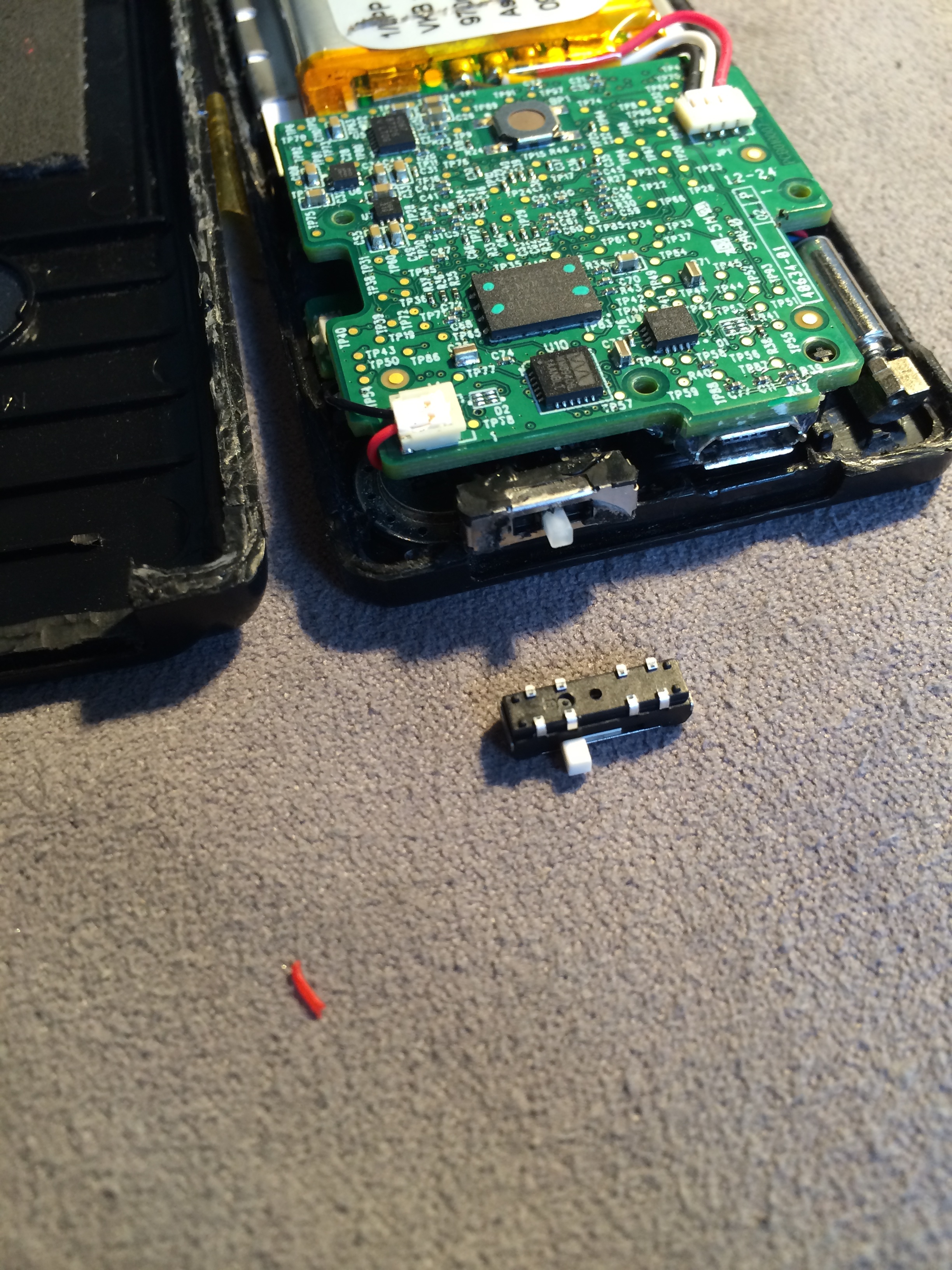  Modified a Dexcom Glucose Monitor by adding a SP3T switch 