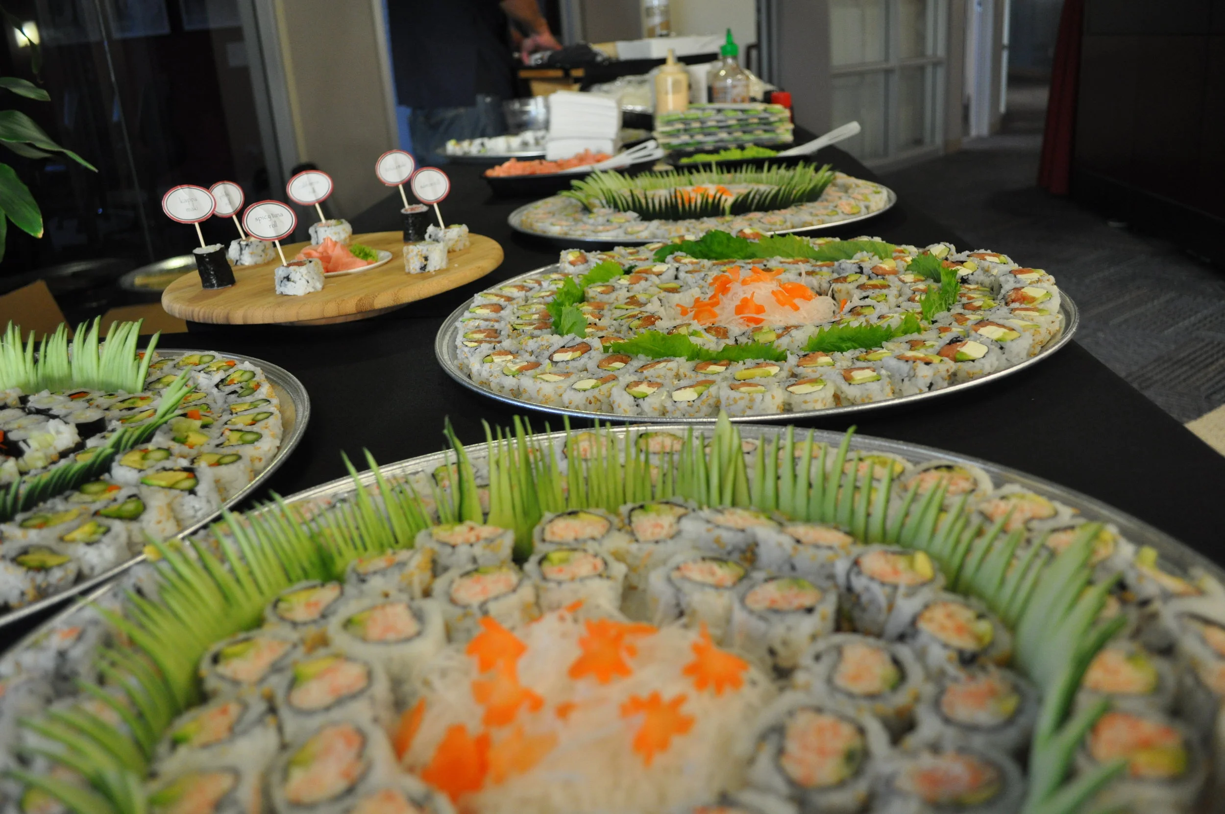  Pre-made Rolls before the event started so as people came in, they could eat something while I make more 