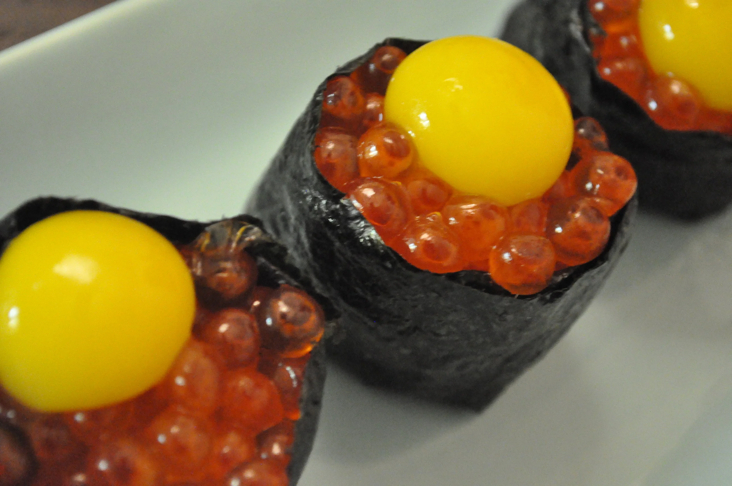 Ikura (Salmon Roe) with Quail Egg