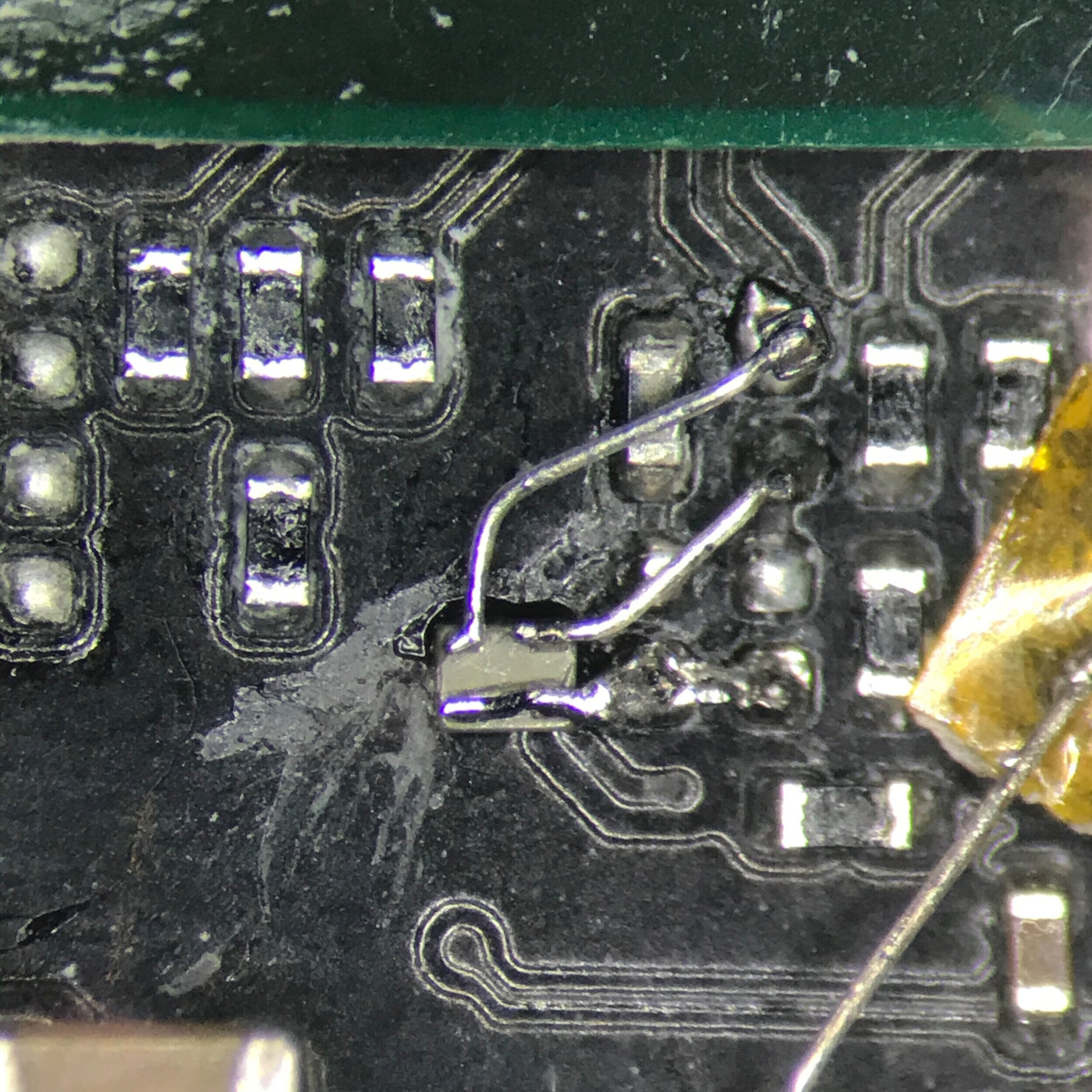 Testing a Chip Scale Package (CSP) Filter on a board with dissimilar footprint, tombstoned and wired to proper traces